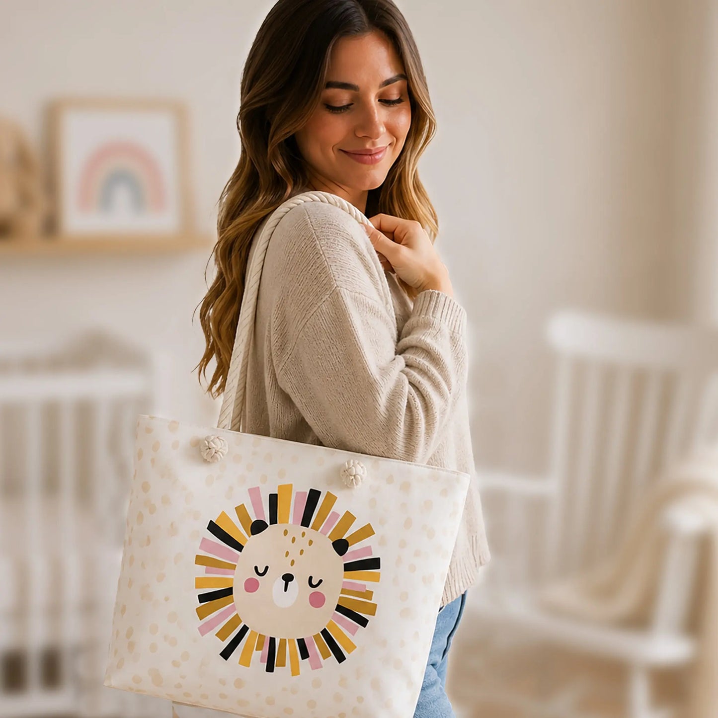 Animals Oversized Diaper Bag Tote for Organized Everyday Living. SHOP Now at The Wishful Fish Kids