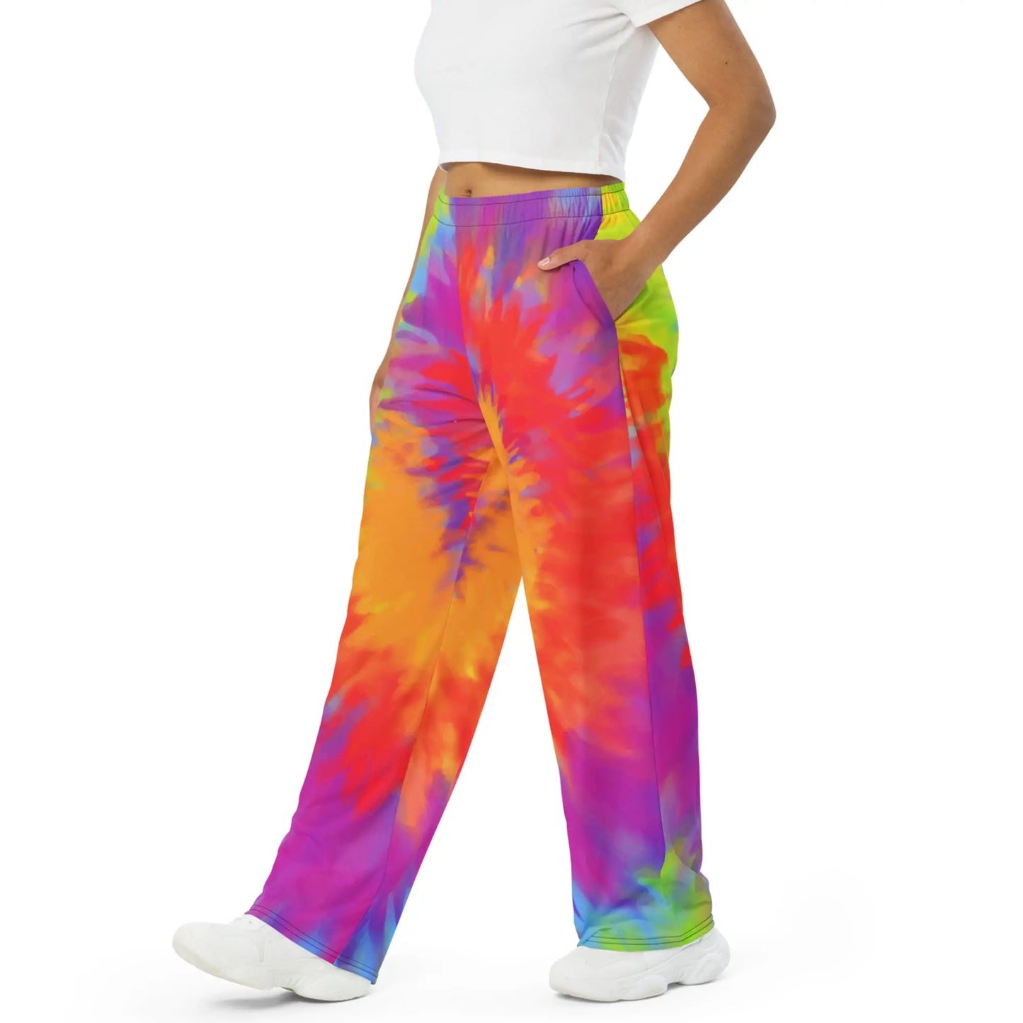 BRIGHT TIE DYE Wide Leg Pants — Bring on the Bold! The Wishful Fish Kids