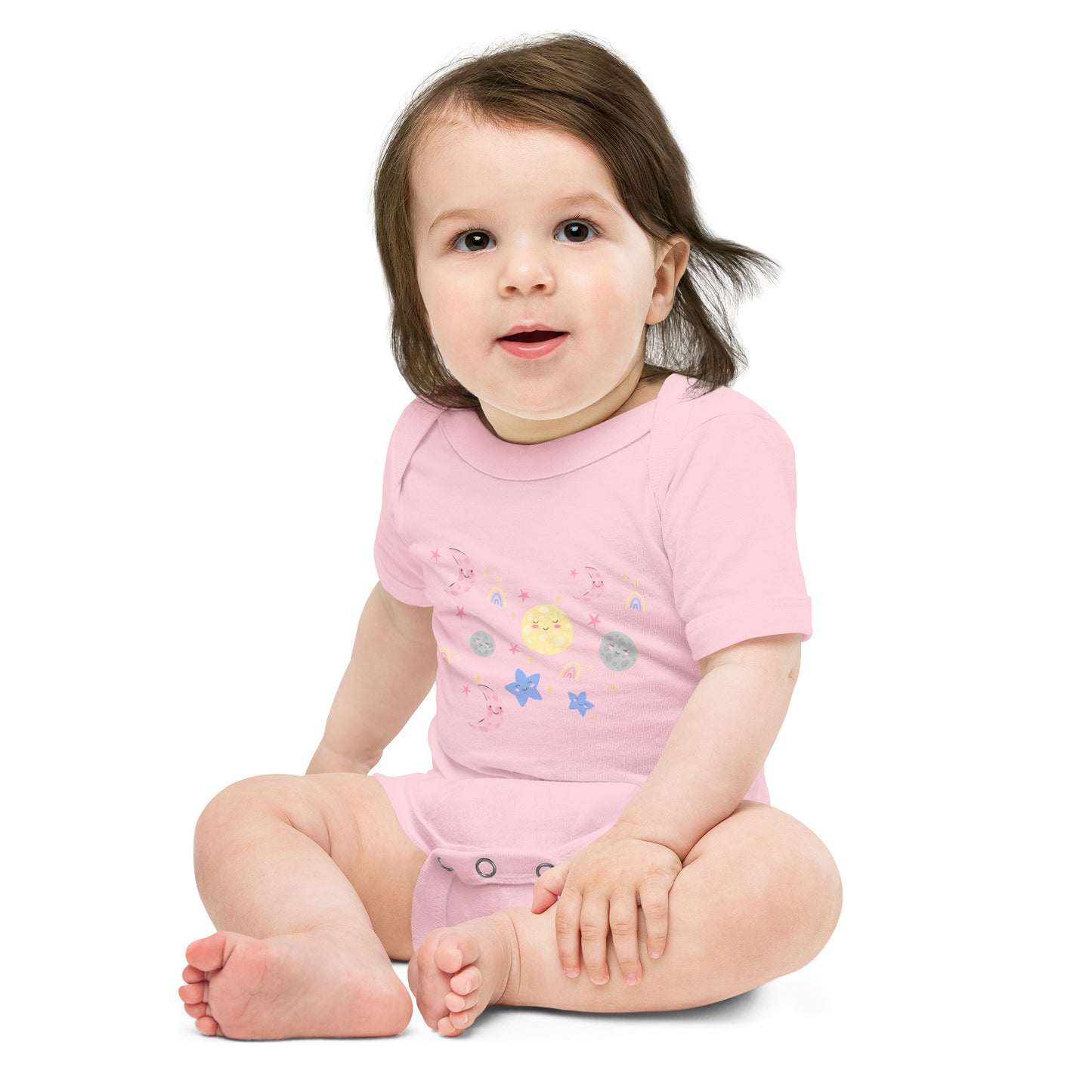 Spread love with our MOON & STARS One Piece! An ideal gift for a new baby. SHOP The Wishful Fish KIDS