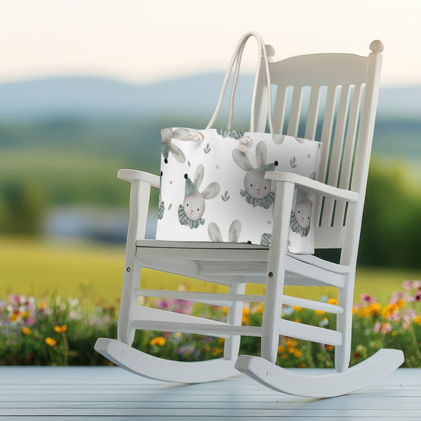 This irresistibly cute Bunny Diaper Tote Bag brings playful charm. SHOP Now at The Wishful Fish Kids