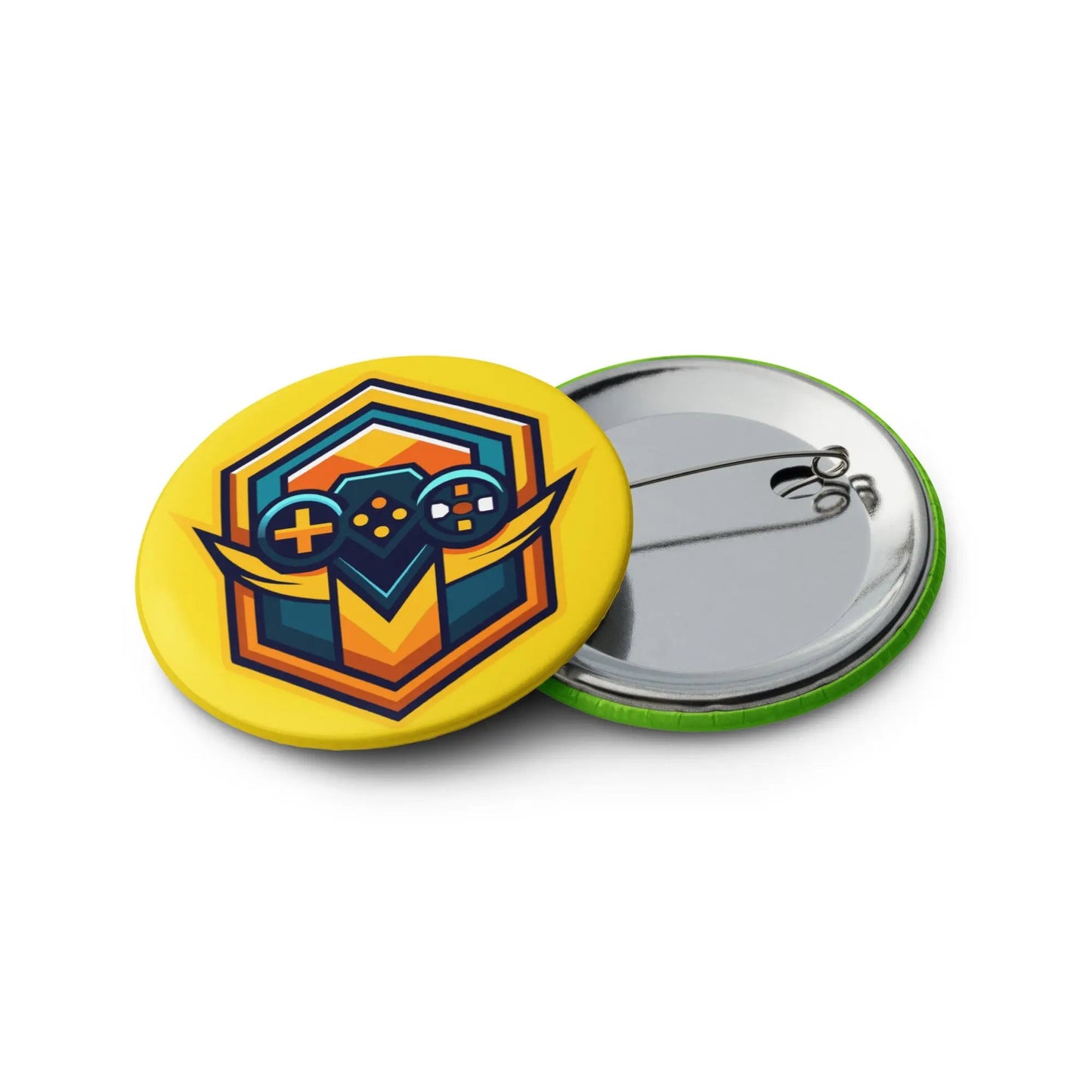 Durable and eye-catching GAMER Pin Back Buttons for gamers who love to rock fun accessories.