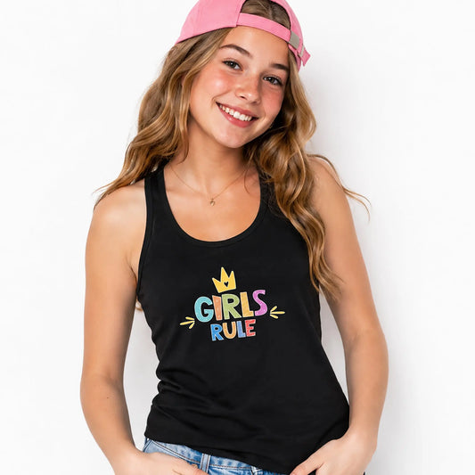 Girls Rule Racerback Tank — Style That Speaks! The Wishful Fish Kids