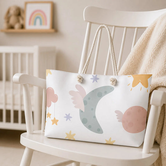 Spacious Diaper Bag Tote for Everyday Baby Essentials. SHOP Now at The Wishful Fish Kids