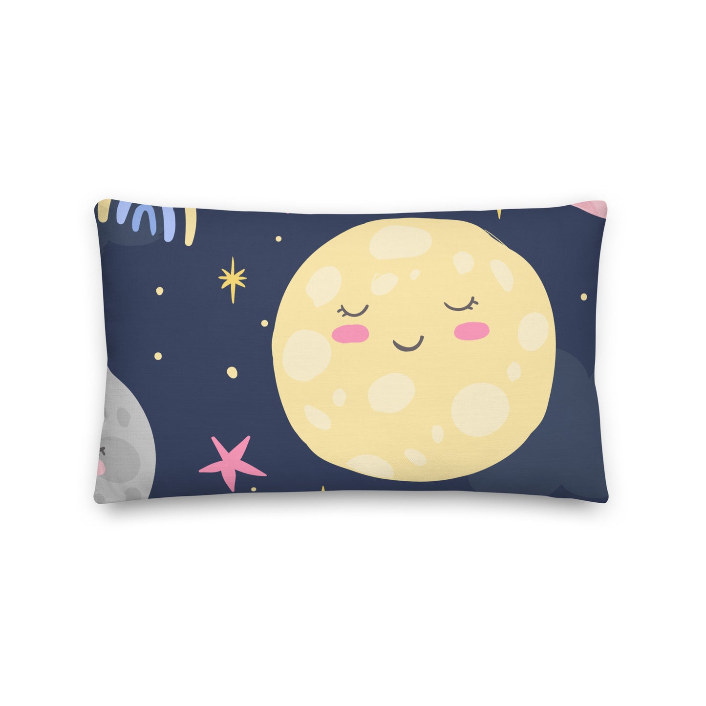 SHOP MOON & STARS Pillow at The Wishful Fish KIDS. Makes a wonderful baby gift. A delightful addition to your baby's nursery room decor with celestial charm.