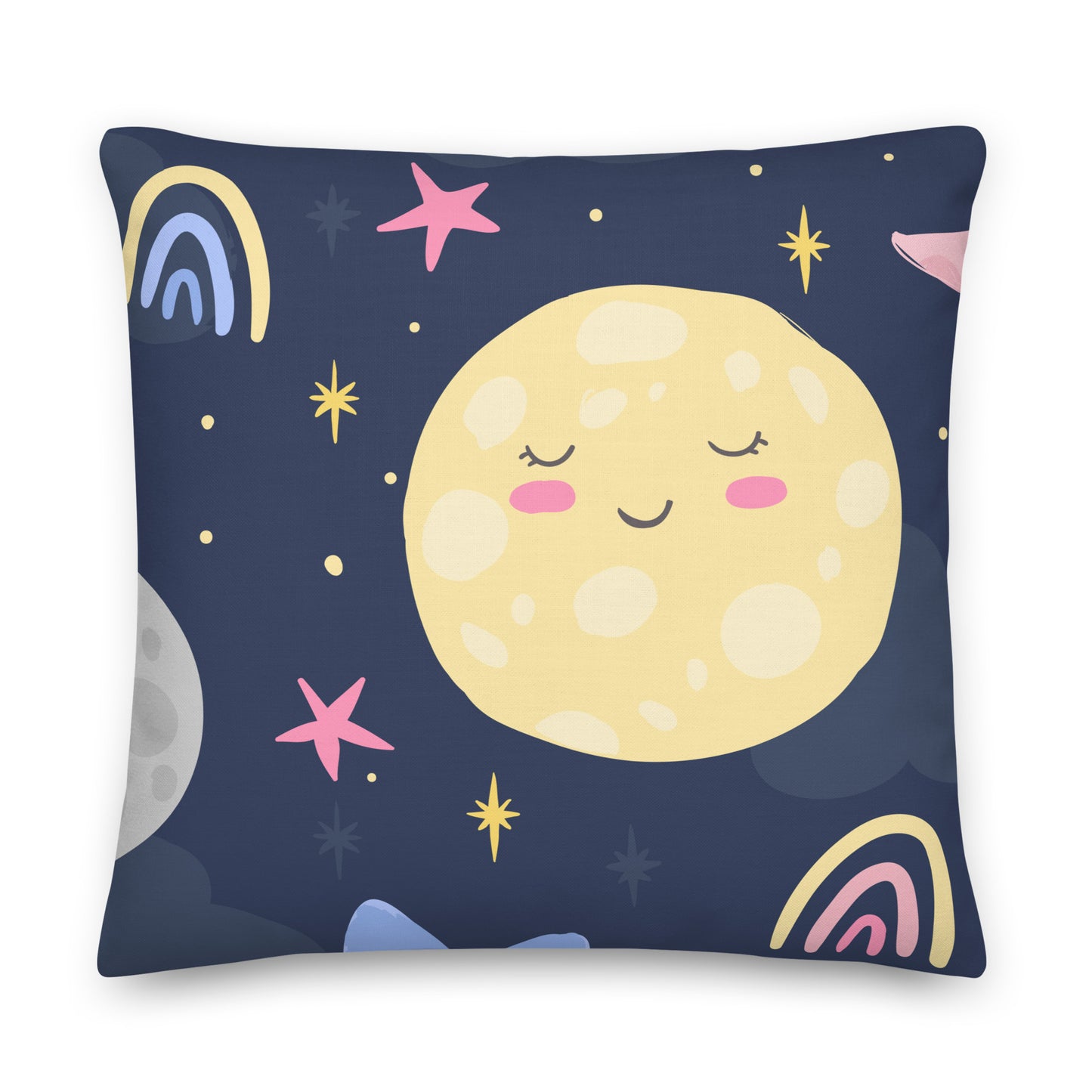 SHOP MOON & STARS Pillow at The Wishful Fish KIDS. Makes Great Baby Gifts. A delightful addition to your baby's nursery room decor with celestial charm.