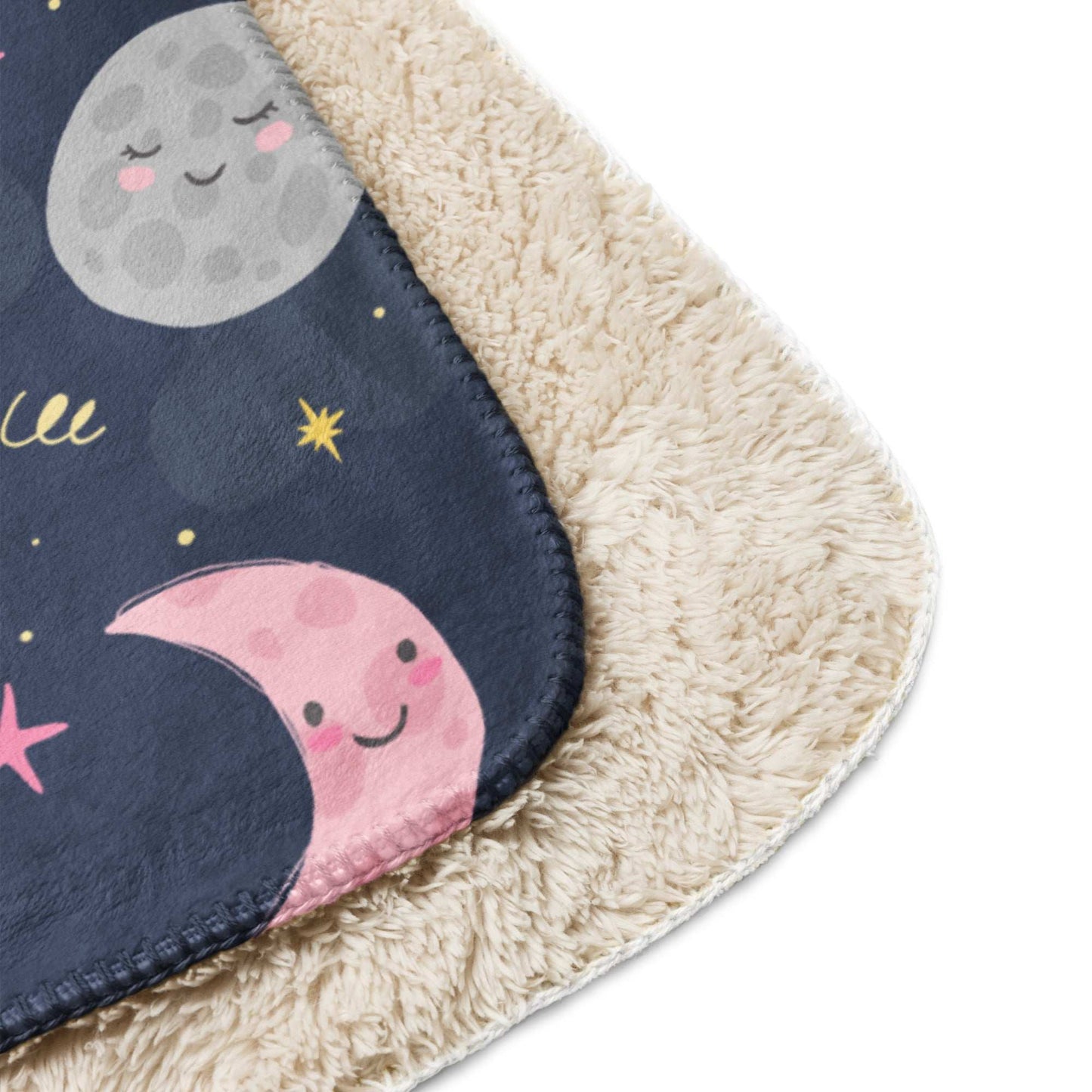 SHOP MOON & STARS Sherpa Baby Blanket at The Wishful Fish KIDS. An enchanting addition to your baby's nursery collection. Perfect gift for first time mom.