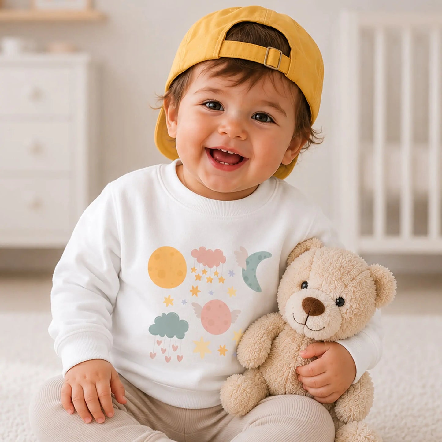 Moon and Stars Sweatshirt — For Your Little Stargazers The Wishful Fish Kids