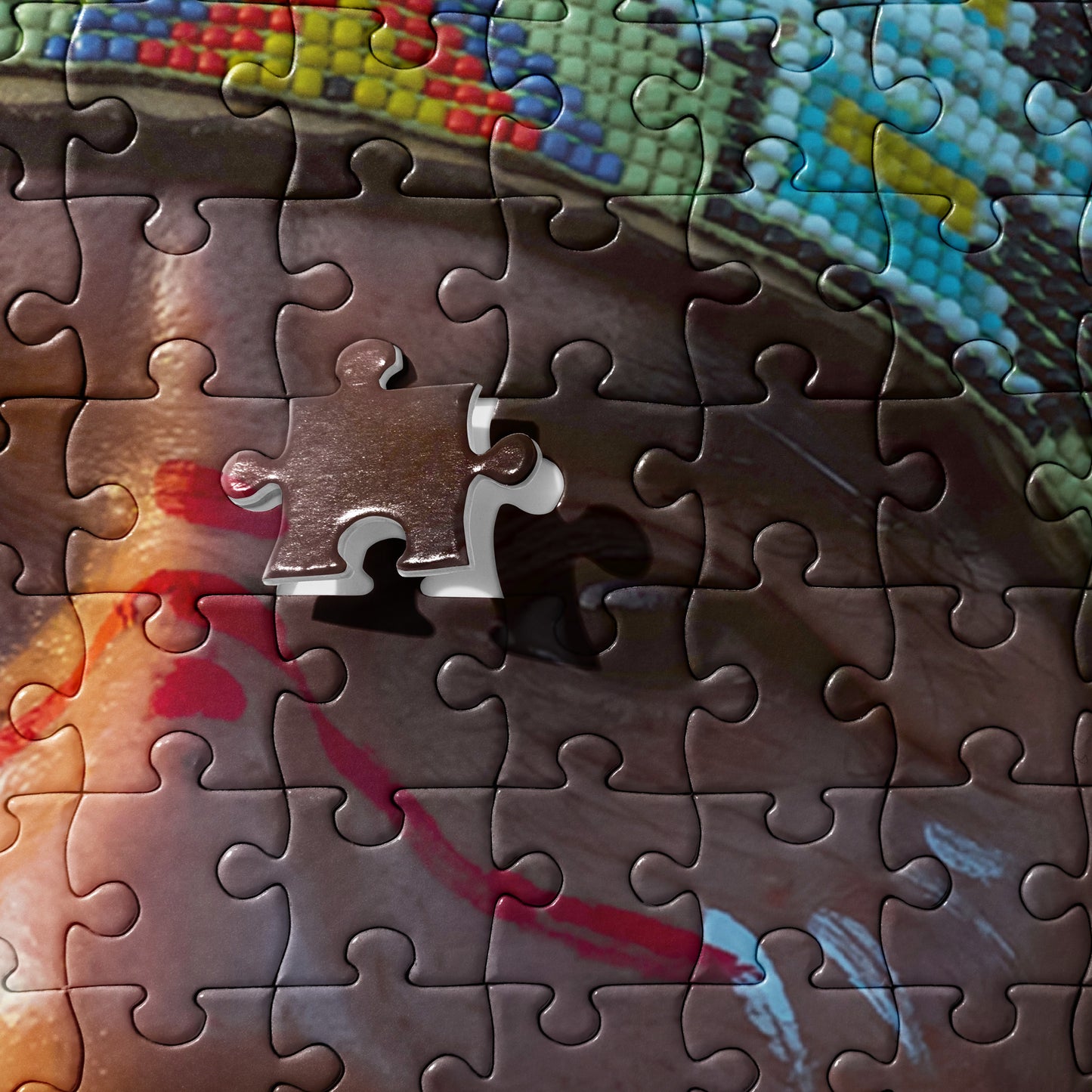 Bold, cool design, this puzzle brings Native American Indian culture to life. SHOP Now at The Wishful Fish KIDS