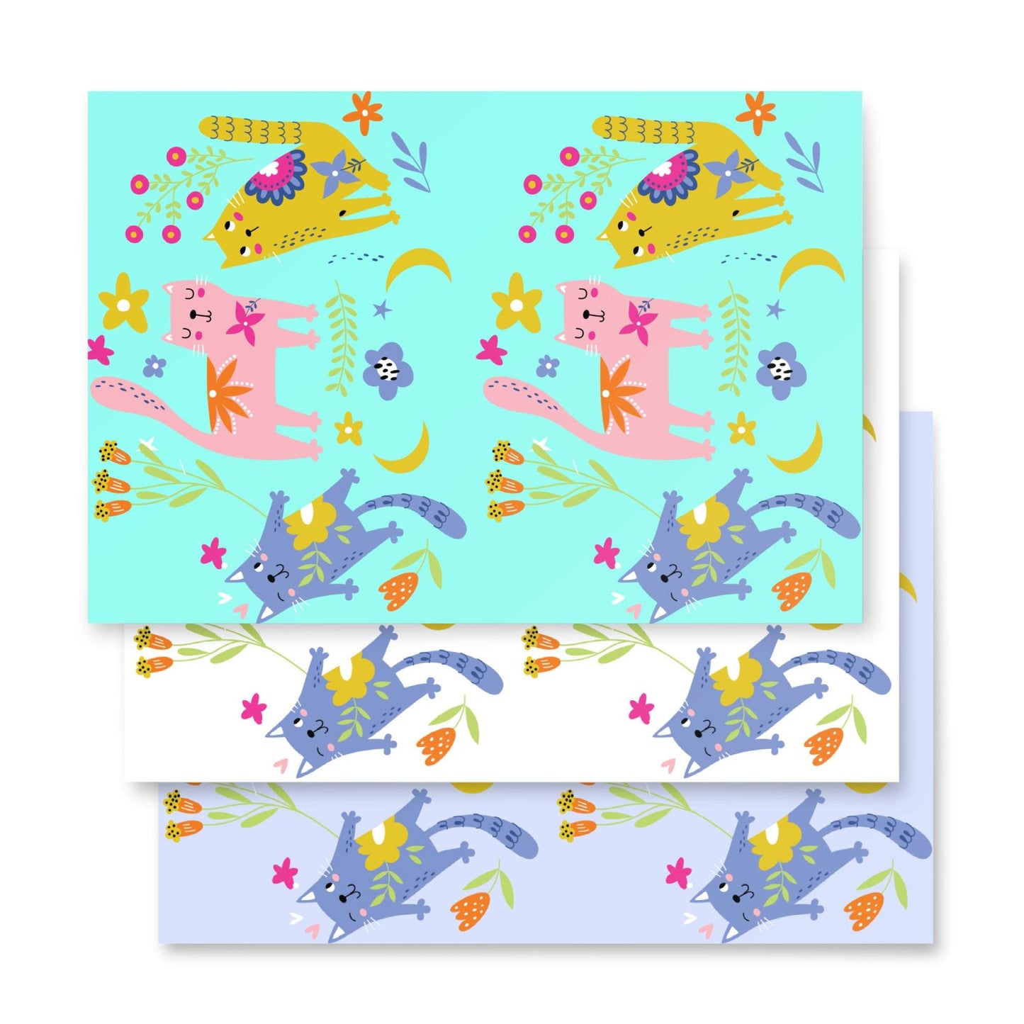 SHOP PLAYFUL KITTIES Gift Wrapping Paper at The Wishful Fish KIDS – Featuring a charming kitty design, this gift wrapping paper adds a whimsical touch to any present.