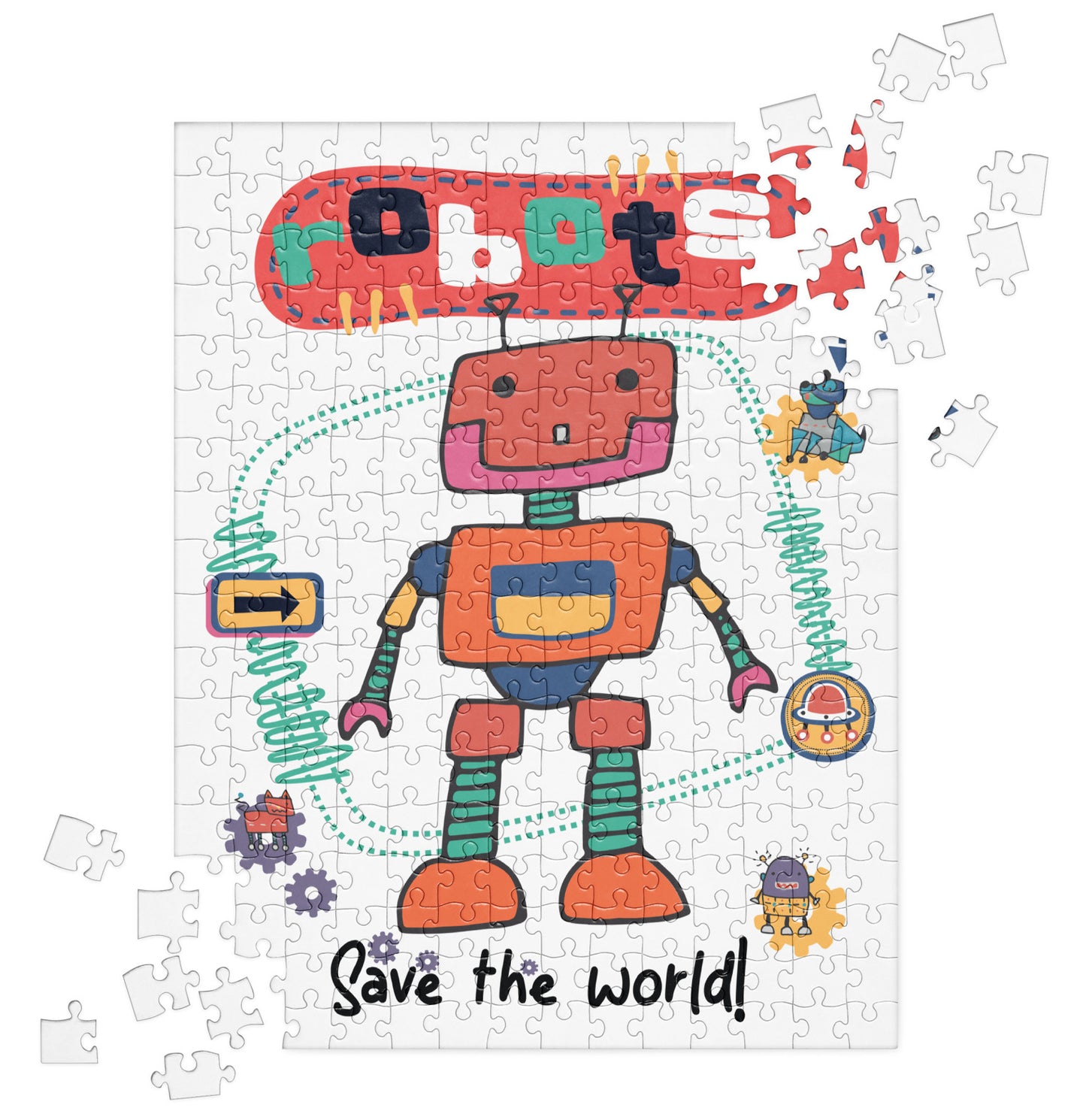 SHOP NOW at The Wishful Fish KIDS. Snag your ROBOTS WORLD Jigsaw Puzzle the future of puzzle fun is here!