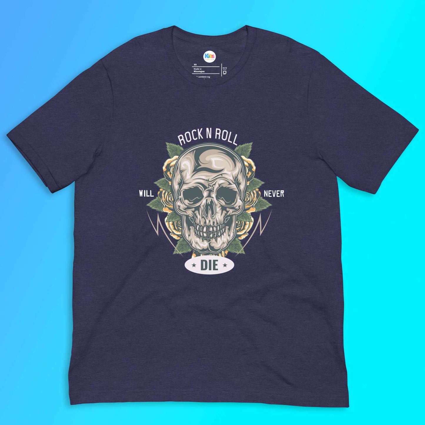 ROCK & ROLL Will NEVER DIE Unisex Tee - Premium Tee from The Wishful Fish Kids - Just $23! Shop now at The Wishful Fish Kids