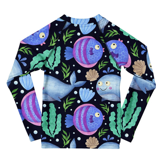 SEA CREATURES Swim Shirt — A Fun Design that is Making a Big Splash! The Wishful Fish Kids