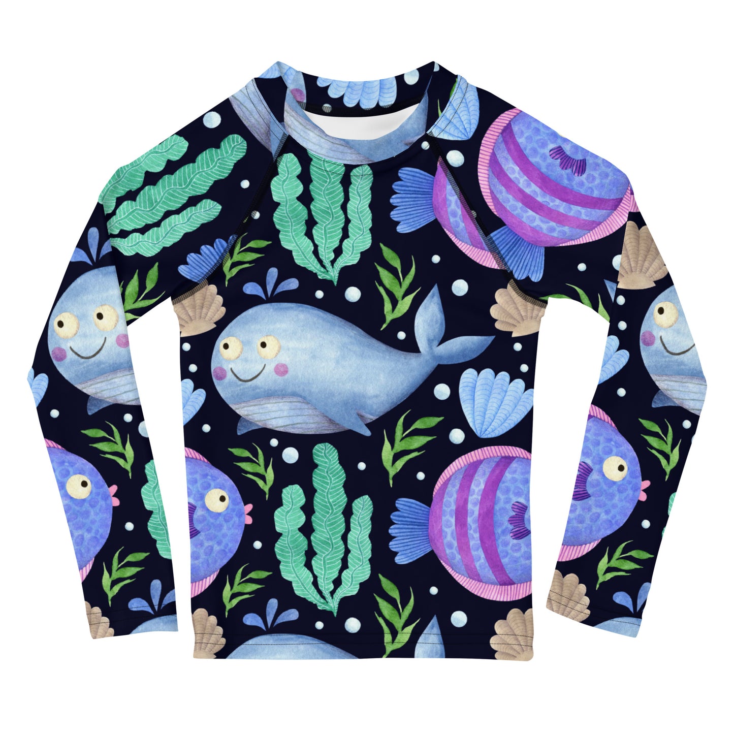 SHOP SEA CREATURES Rash Guard Shirt at The Wishful Fish KIDS. Our swim shirt makes a SPLASH as one of our super fun gifts. Grab yours today before it swims away!