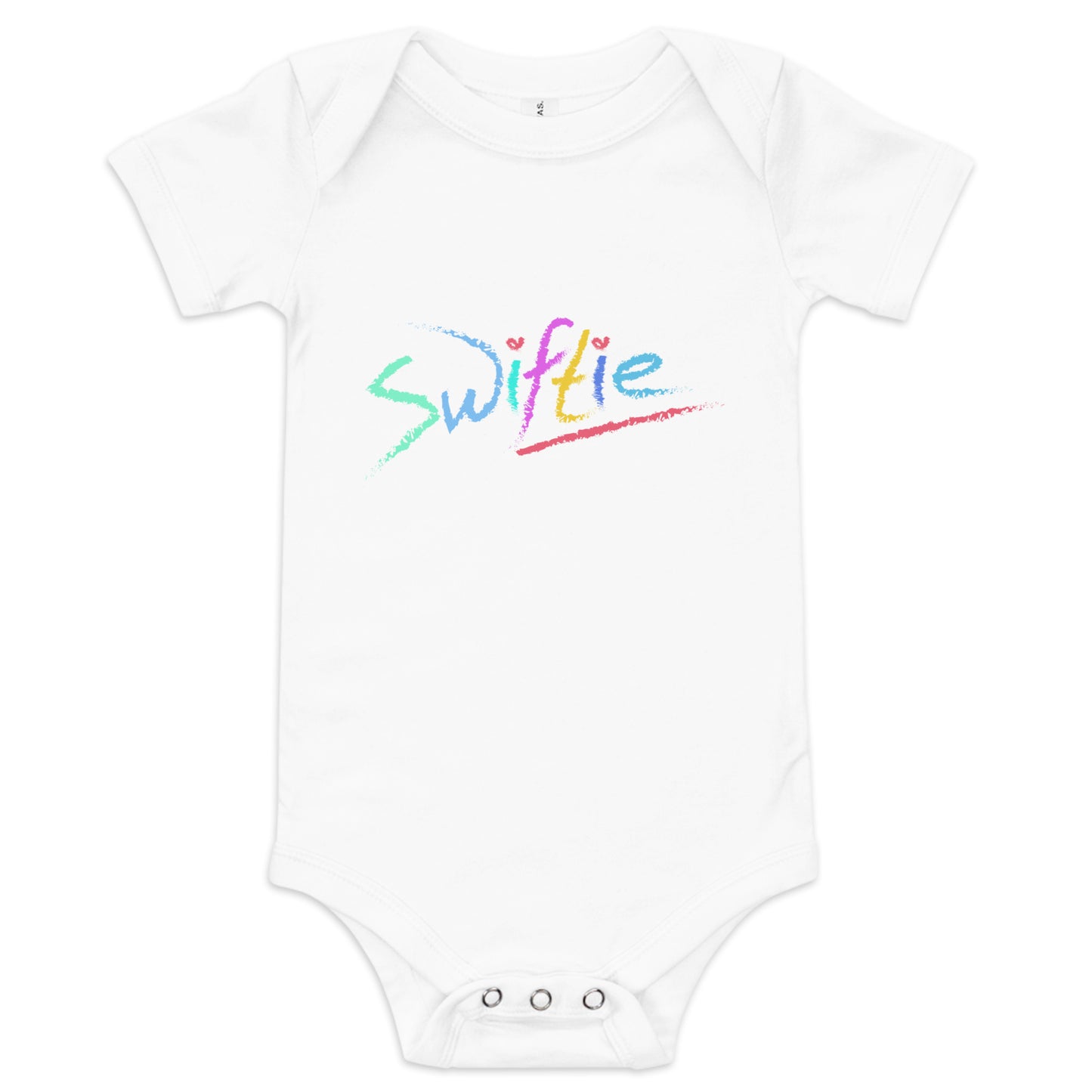 SWIFTIE Baby One Piece β soft, stylish, and perfect for your little Swiftie. Shop now at The Wishful Fish Kids!