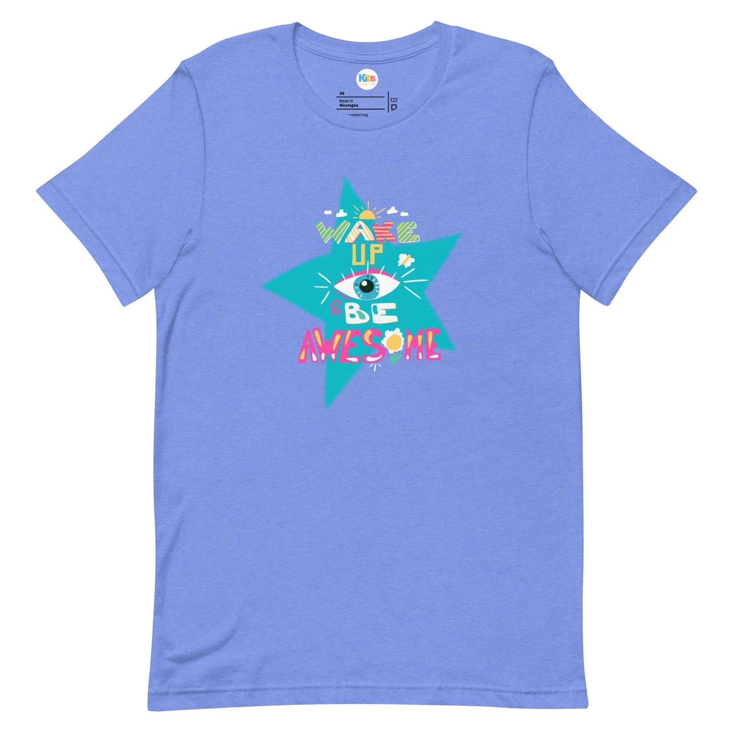 WAKE UP & BE AWESOME Unisex Tee - Premium Tee from The Wishful Fish Kids - Just $20.78! Shop now at The Wishful Fish Kids