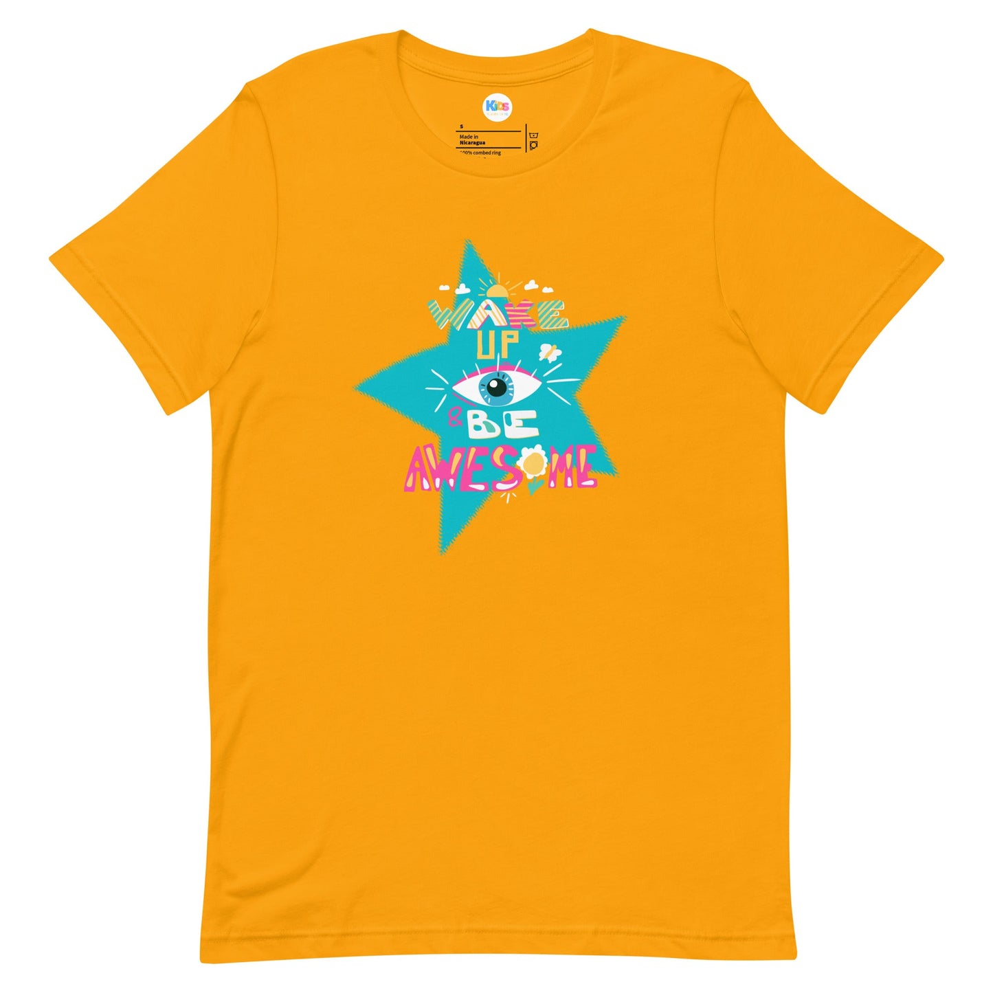 WAKE UP & BE AWESOME Unisex Tee - Premium Tee from The Wishful Fish Kids - Just $20.78! Shop now at The Wishful Fish Kids