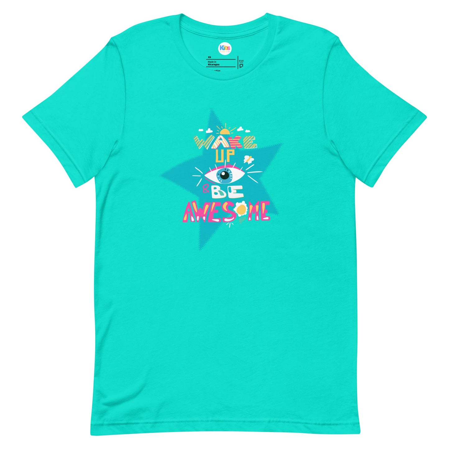 WAKE UP & BE AWESOME Unisex Tee - Premium Tee from The Wishful Fish Kids - Just $20.78! Shop now at The Wishful Fish Kids