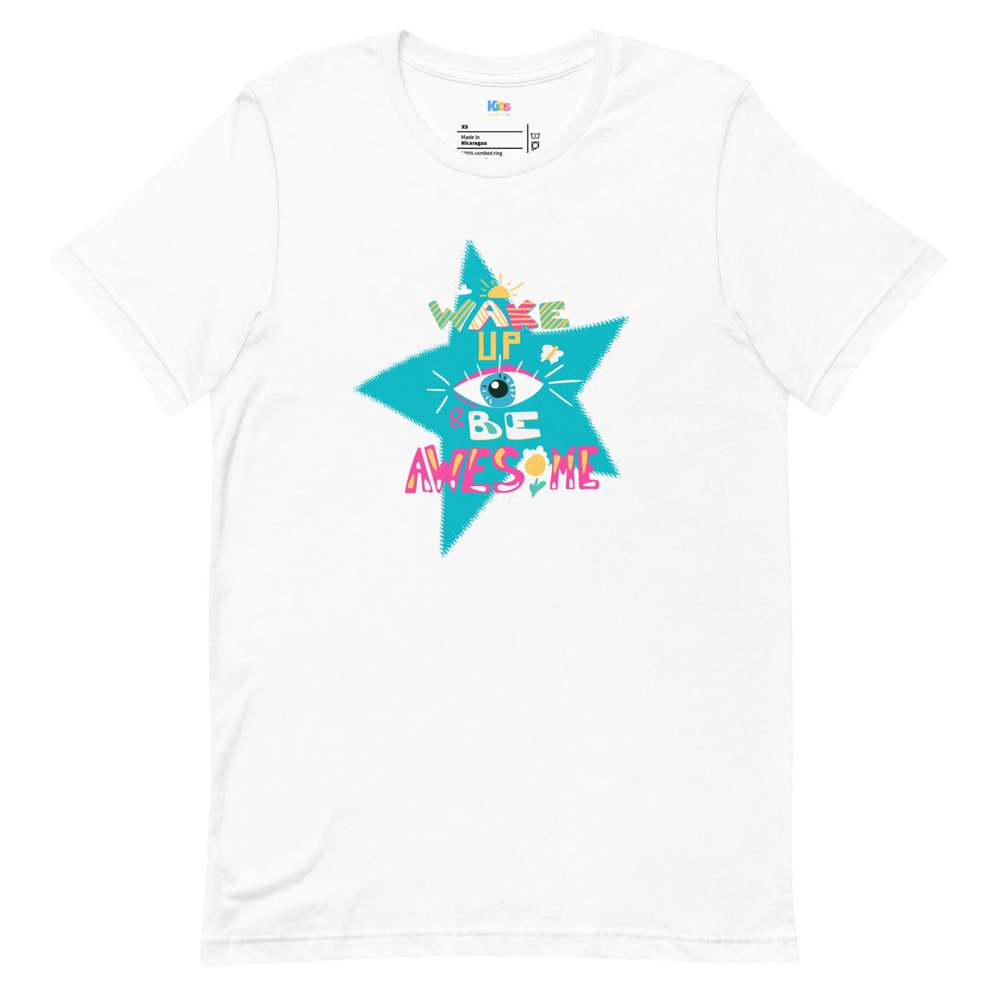 WAKE UP & BE AWESOME Unisex Tee - Premium Tee from The Wishful Fish Kids - Just $20.78! Shop now at The Wishful Fish Kids