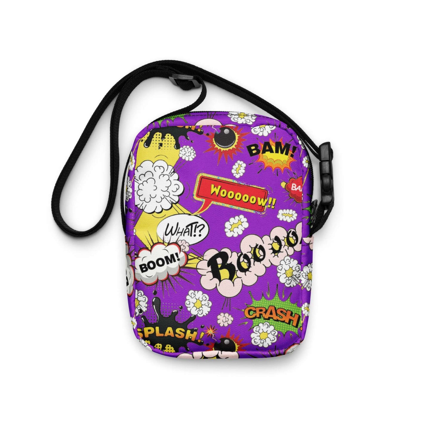 Whether you're a teen looking to add some fun to your outfit or a mom who loves playful accessories, the Comic Cross Body Bag is the perfect way to carry your essentials in style.