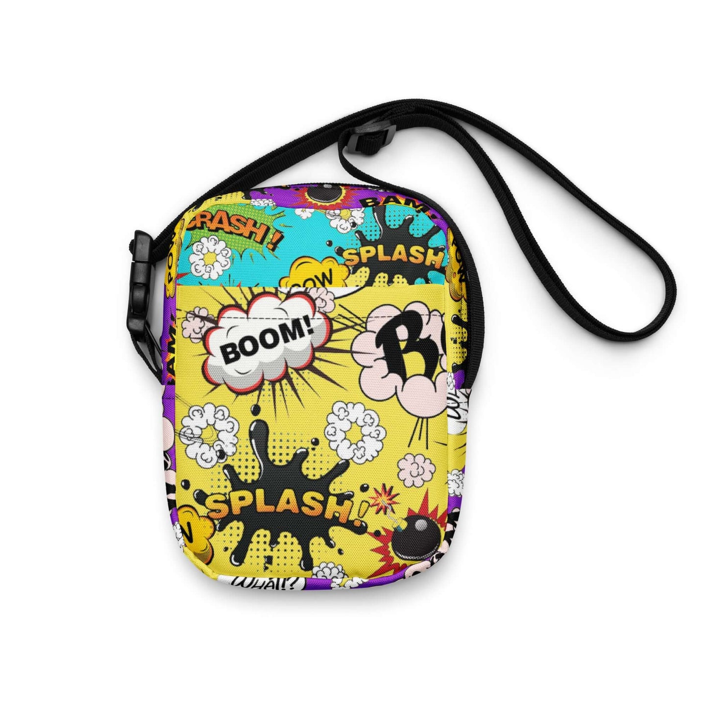 Whether you're a teen looking to add some fun to your outfit or a mom who loves playful accessories, the Comic Cross Body Bag is the perfect way to carry your essentials in style.