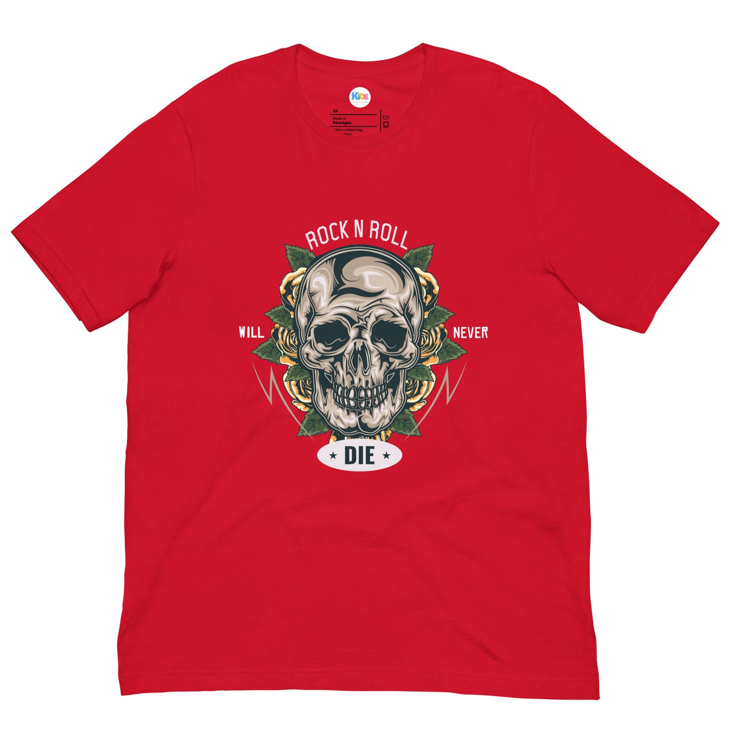 ROCK & ROLL Will NEVER DIE Unisex Tee - Premium Tee from The Wishful Fish Kids - Just $23! Shop now at The Wishful Fish Kids