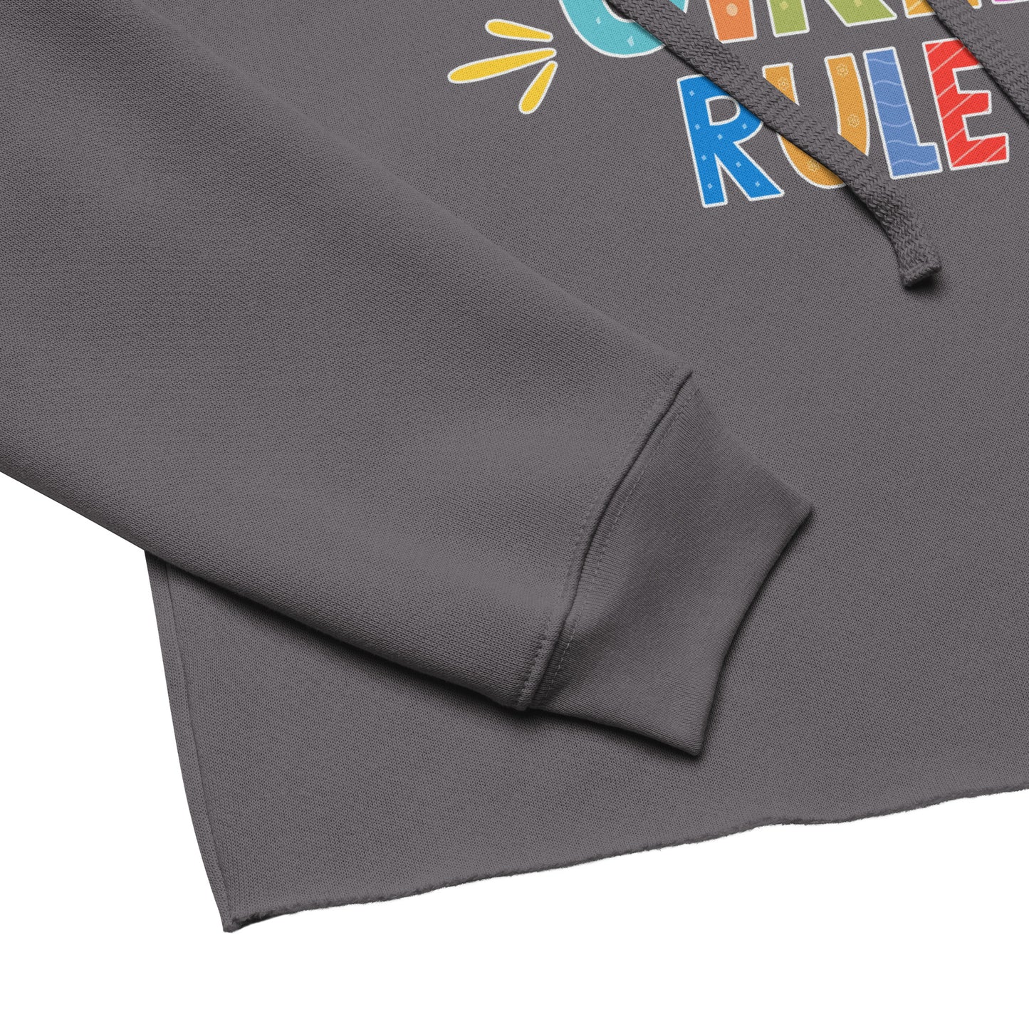 GIRLS RULE Crop Hoodie — Own It. Rock It. Rule It.