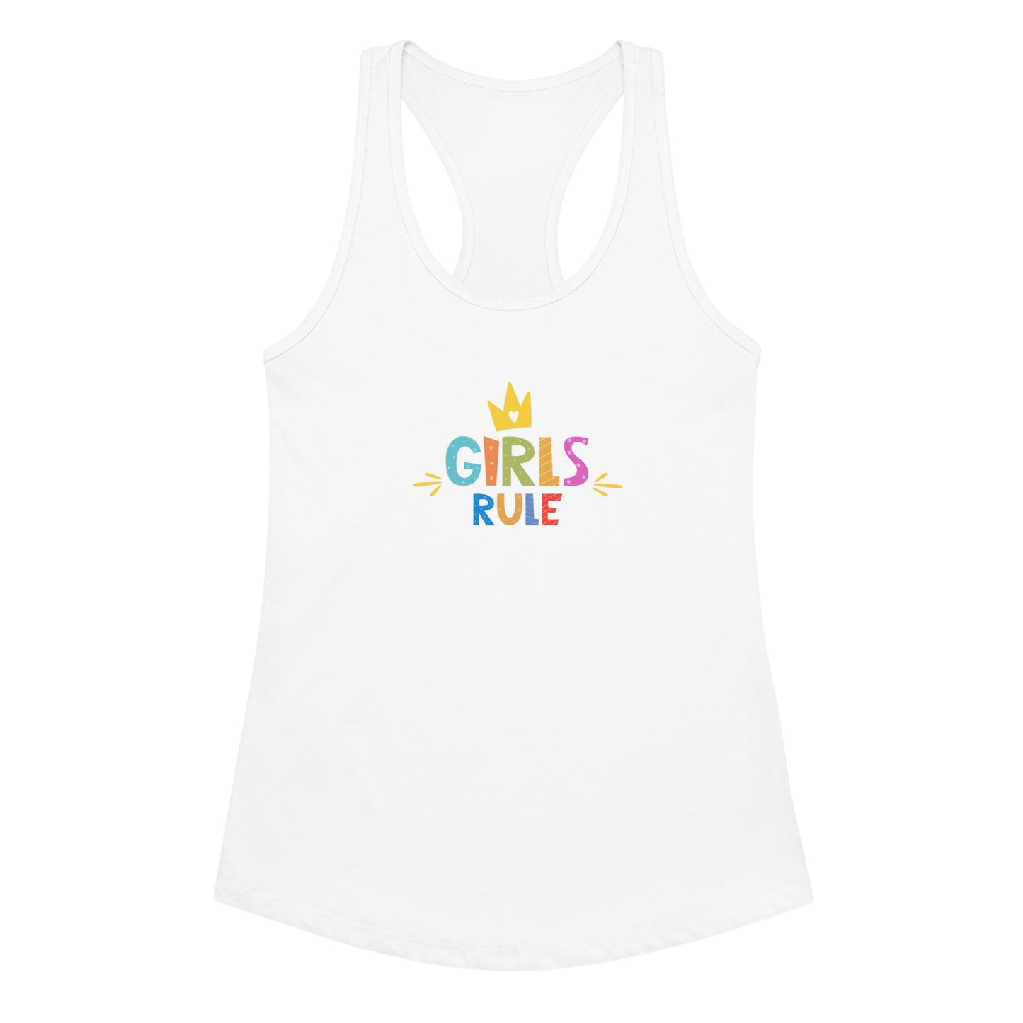 GIRLS RULE Racerback Tank — Style That Speaks!