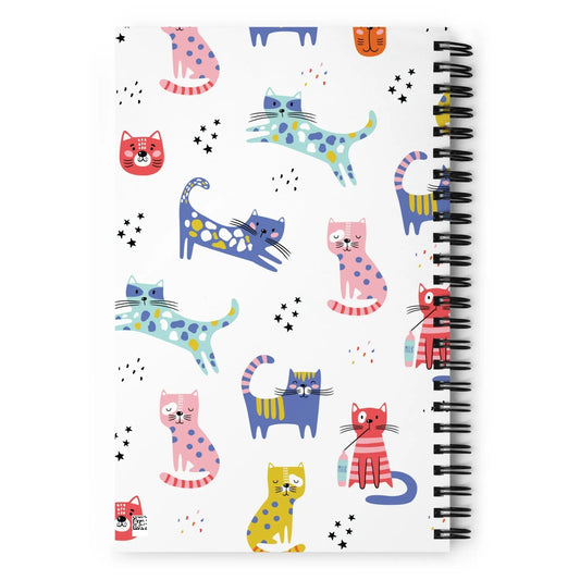 Capture all your purr-fect thoughts and doodles in the KITTY KAT Spiral Notebook! SHOP Now at The Wishful Fish KIDS