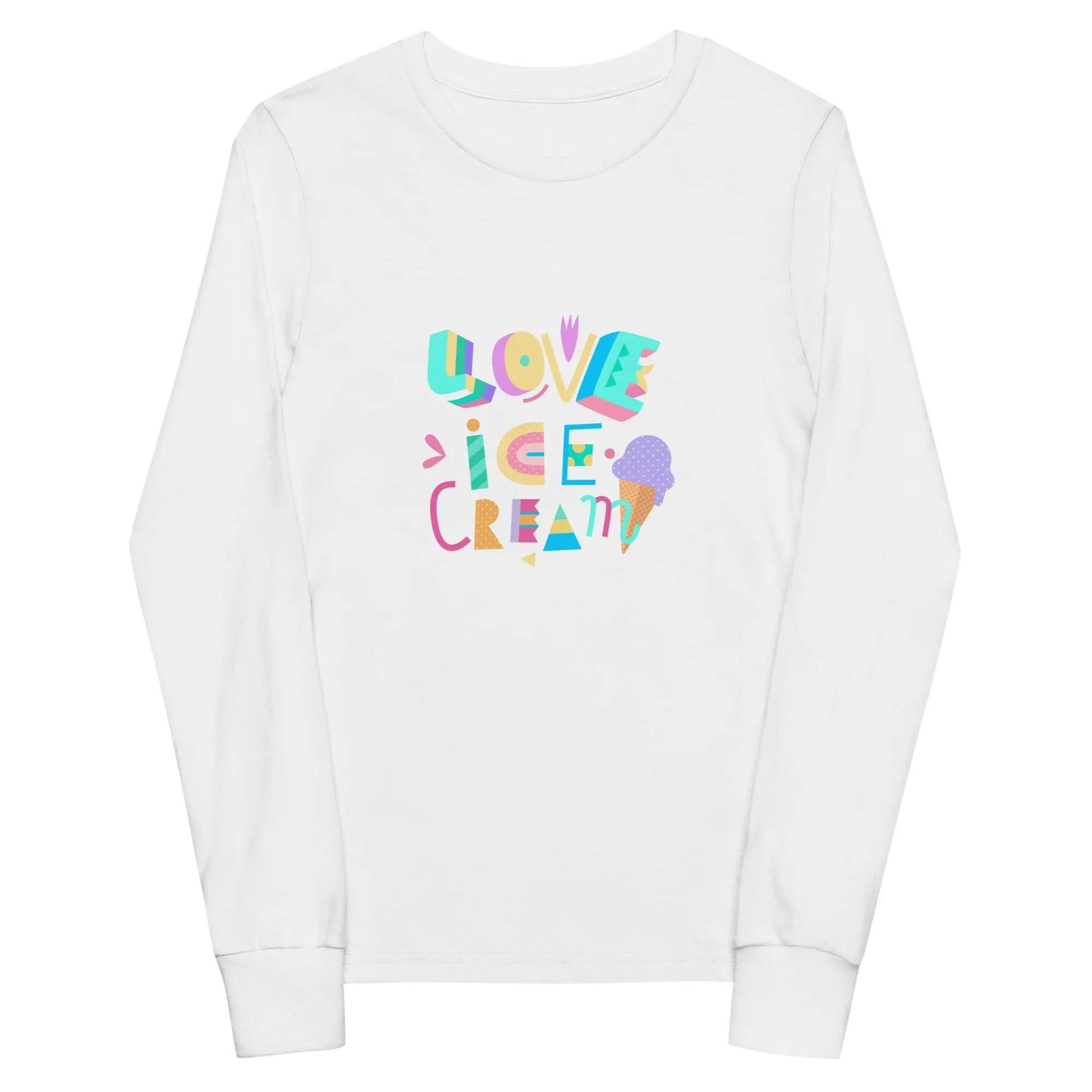 LOVE ICE CREAM Long Sleeve T-Shirt - Premium Long Sleeve T-Shirt from The Wishful Fish Kids - Just $29.50! Shop now at The Wishful Fish Kids