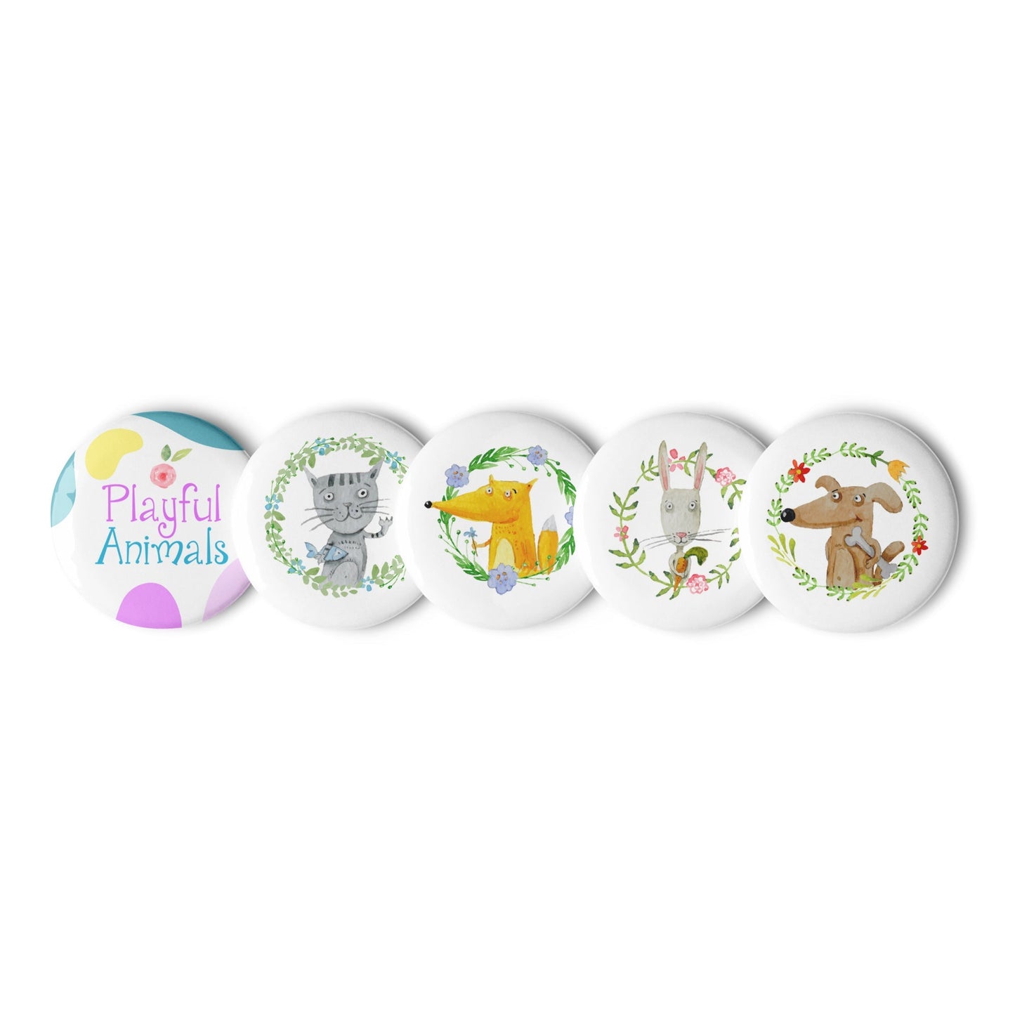 Add a burst of playful charm with our PLAYFUL ANIMALS Pin Back Buttons! SHOP Now at The Wishful Fish KIDS