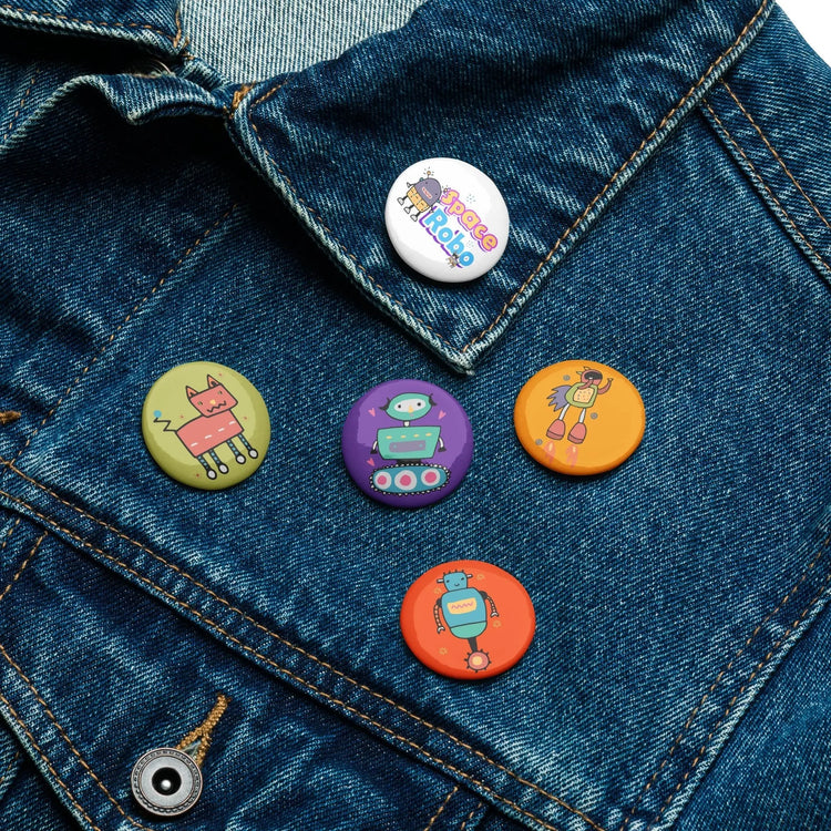 FUN-PIN-BACK-BUTTONS-to-Mix-Match-Collect The Wishful Fish Kids