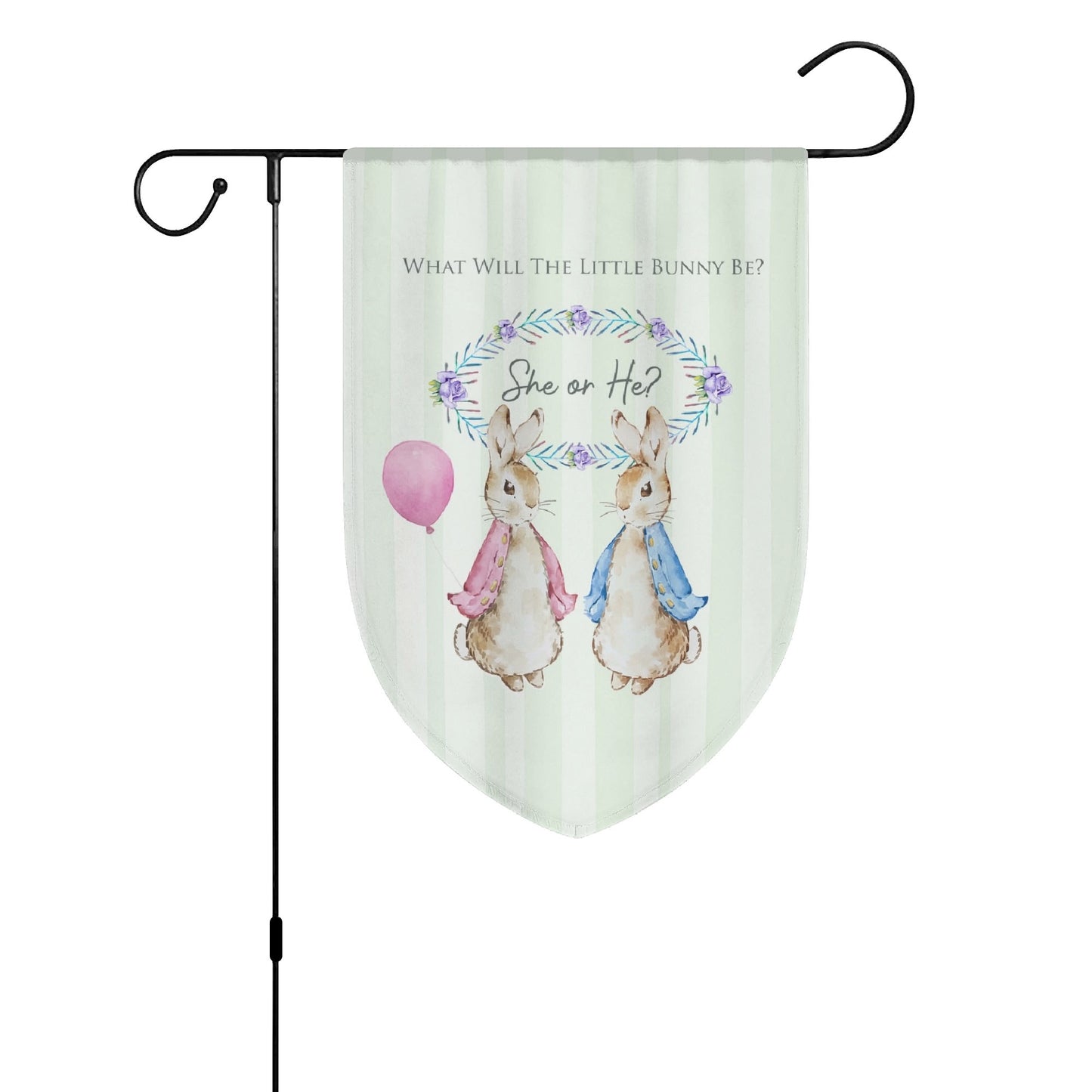 PETER RABBIT - Gender Reveal Garden Flag — Hop This Way for the Big Reveal!