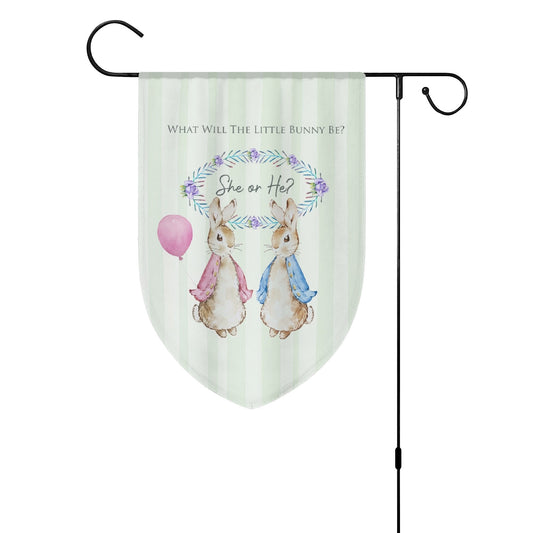 PETER RABBIT - Gender Reveal Garden Flag — Hop This Way for the Big Reveal!