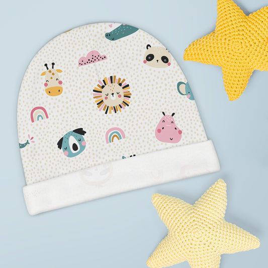 BABY ANIMALS Baby Beanie Hat - Premium All Over Prints from Printify - Just $22! Shop now at The Wishful Fish Kids