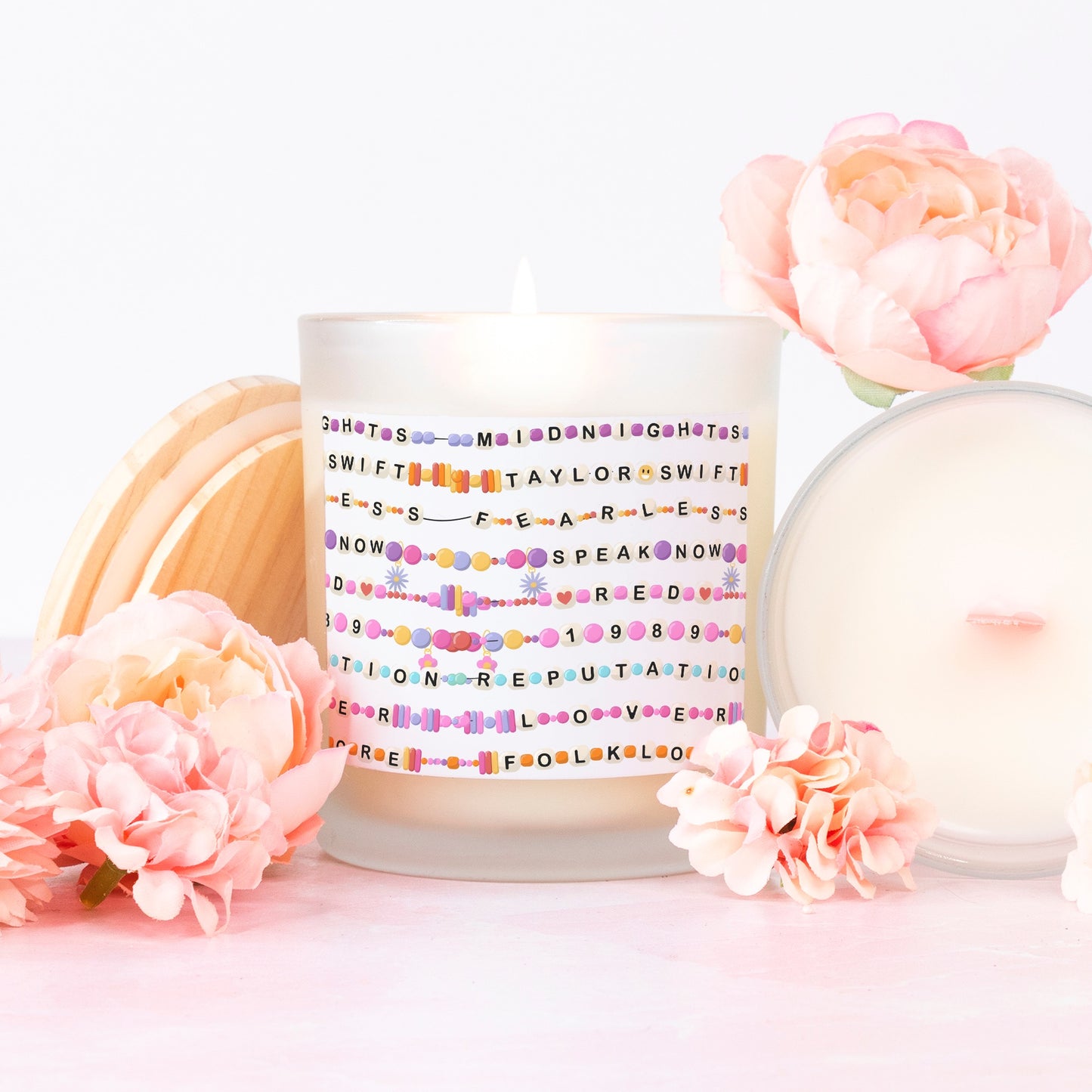Candle Frosted (Pink Wick) Glass