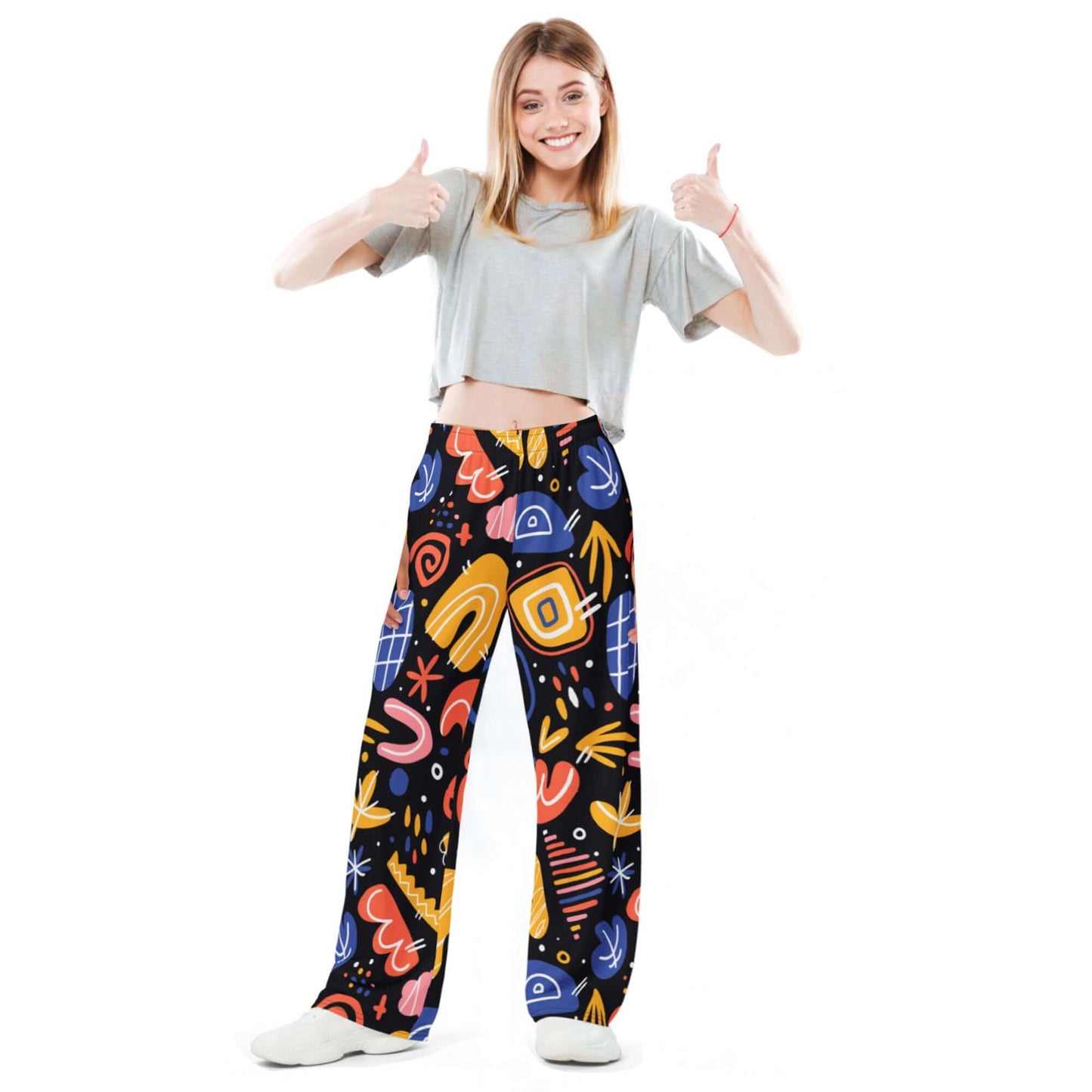 ABSTRACT Unisex Wide Leg Pants - Premium Wide Leg Pants from The Wishful Fish Kids - Just $40! Shop now at The Wishful Fish Kids