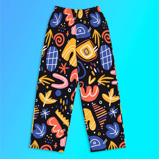 ABSTRACT Unisex Wide Leg Pants - Premium Wide Leg Pants from The Wishful Fish Kids - Just $40! Shop now at The Wishful Fish Kids