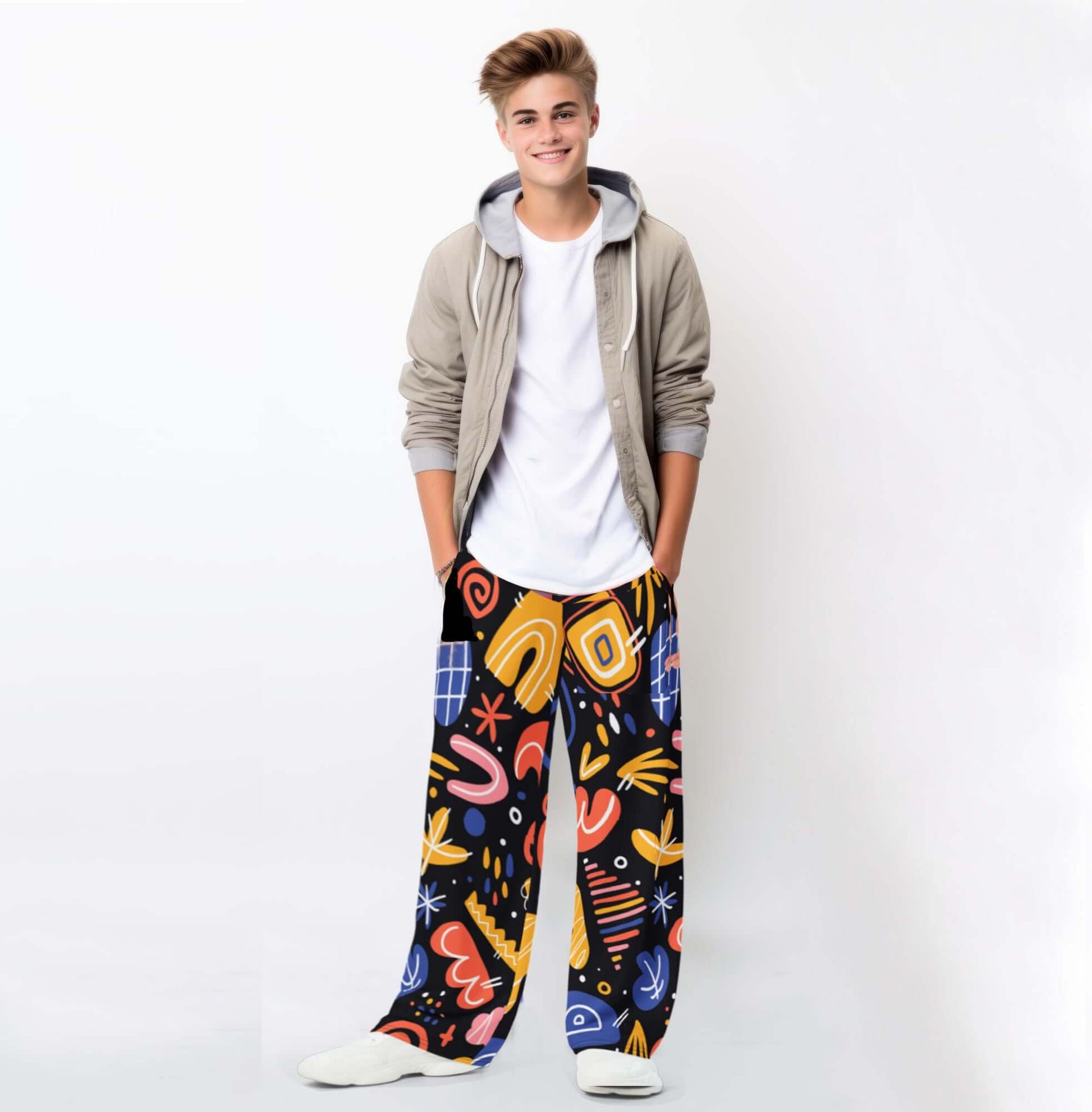 ABSTRACT Unisex Wide Leg Pants - Premium Wide Leg Pants from The Wishful Fish Kids - Just $40! Shop now at The Wishful Fish Kids