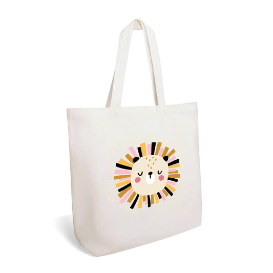 This CUTE BABY ANIMALS Lion Tote doubles as a lightweight diaper bag. SHOP Now at The Wishful Fish KIDS 