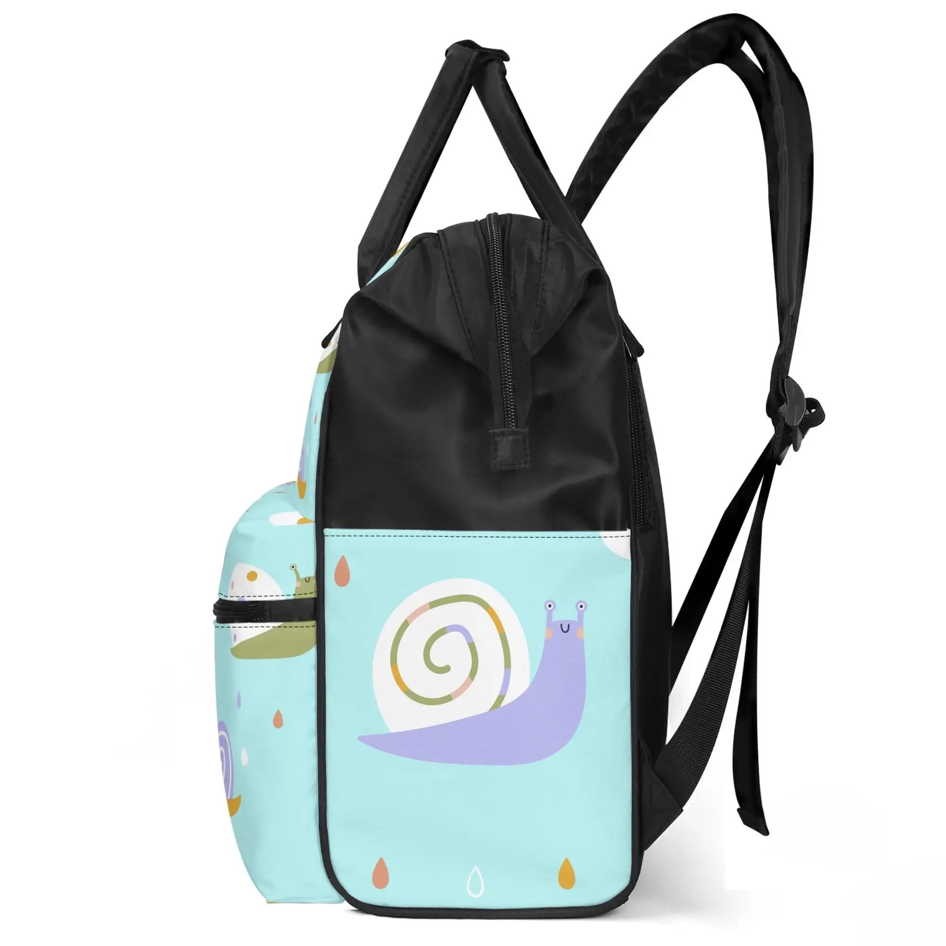 Fun diaper bags for mom and newborn gifts. Makes a gift of fun with the adorable snail design. SHOP Now at The Wishful Fish KIDS