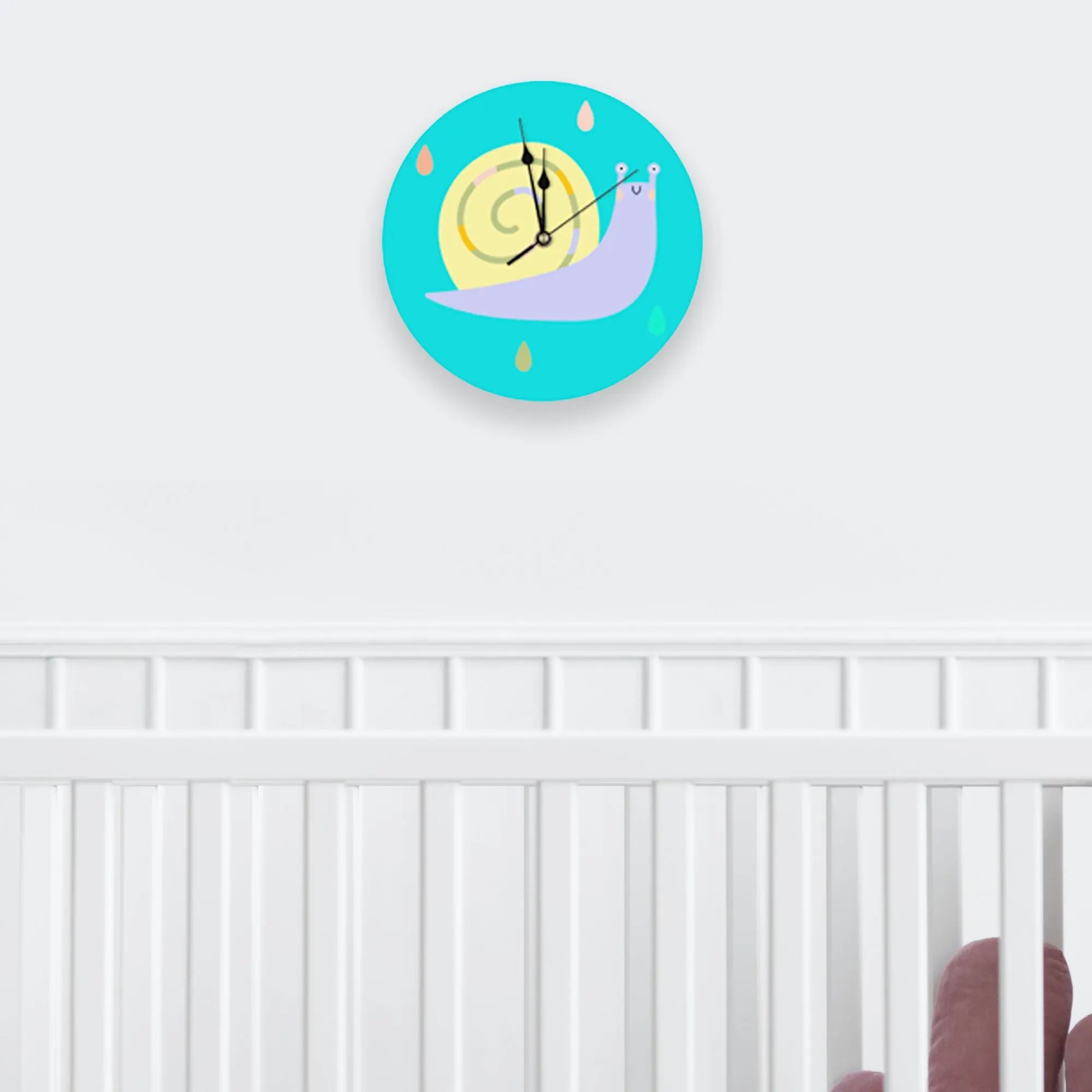 BABY SNAILS Wood Wall Clock — Childrens Room Decor! SHOP Now at The Wishful Fish KIDS