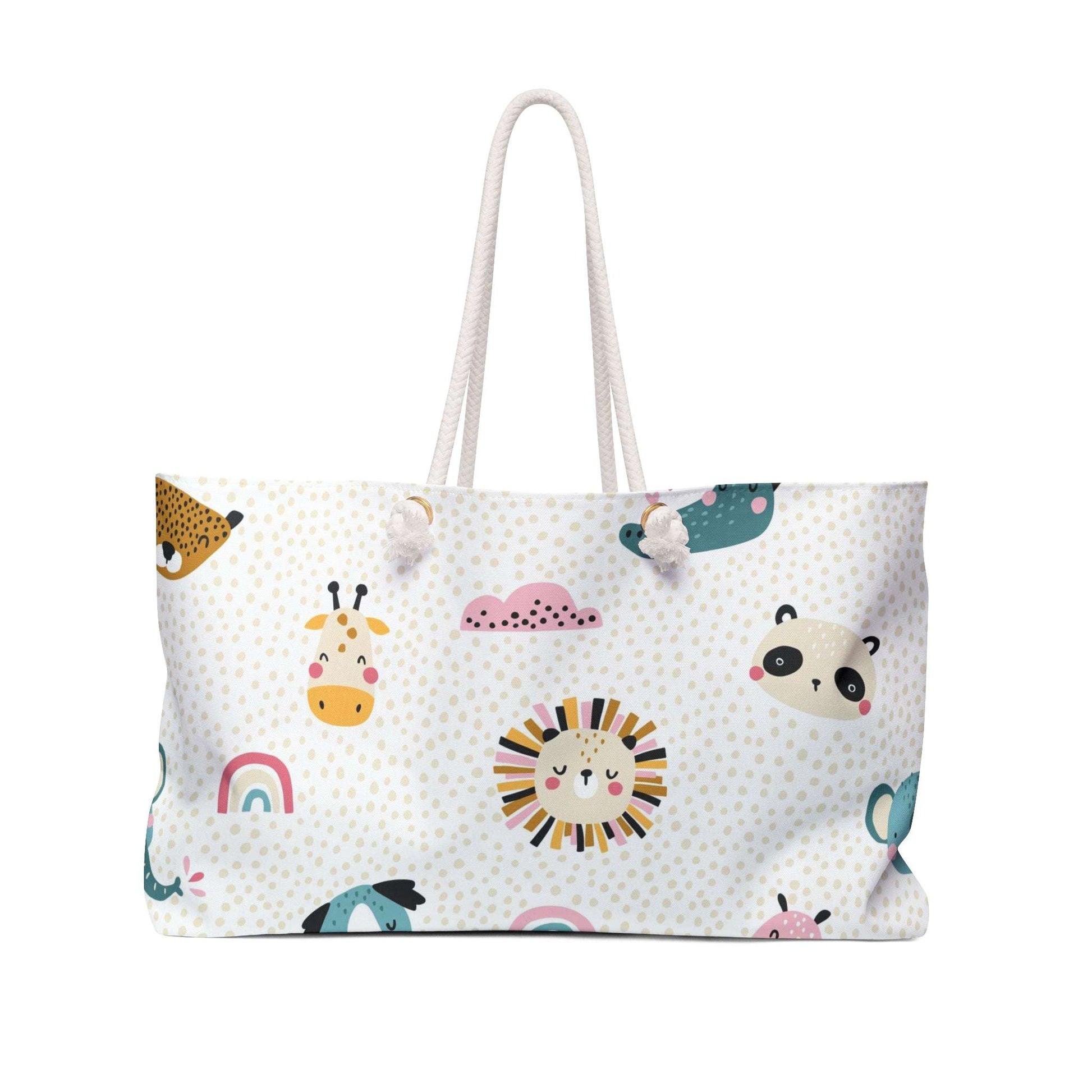 Our oversized BABY ANIMALS Diaper Tote Bag is perfect for a gift. Holds a generous amount of new mom essentials. SHOP Now at The Wishful Fish KIDS