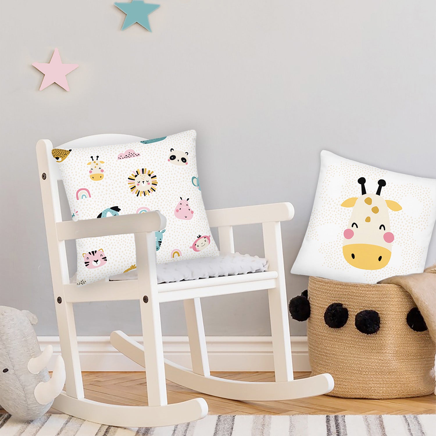 SHOP The BABY ANIMALS Pillows at The Wishful Fish KIDS. Fun gifts for new moms, ideal for new baby gifts or for a baby shower.