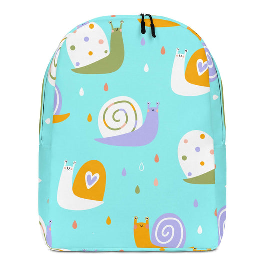 BABY SNAILS Mom's Gear Backpack! This versatile and stylish backpack is designed for first time mom essentials. Adorable fun snail design. The Wishful Fish KIDS