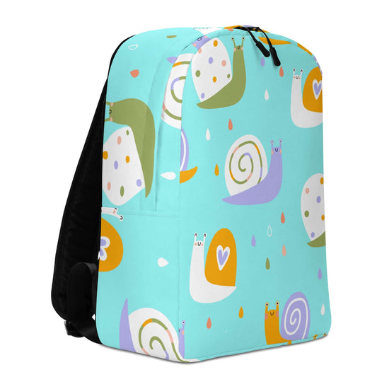 BABY SNAILS Mom's Gear Backpack! This versatile and stylish backpack is designed for first time mom essentials. Adorable fun snail design. The Wishful Fish KIDS