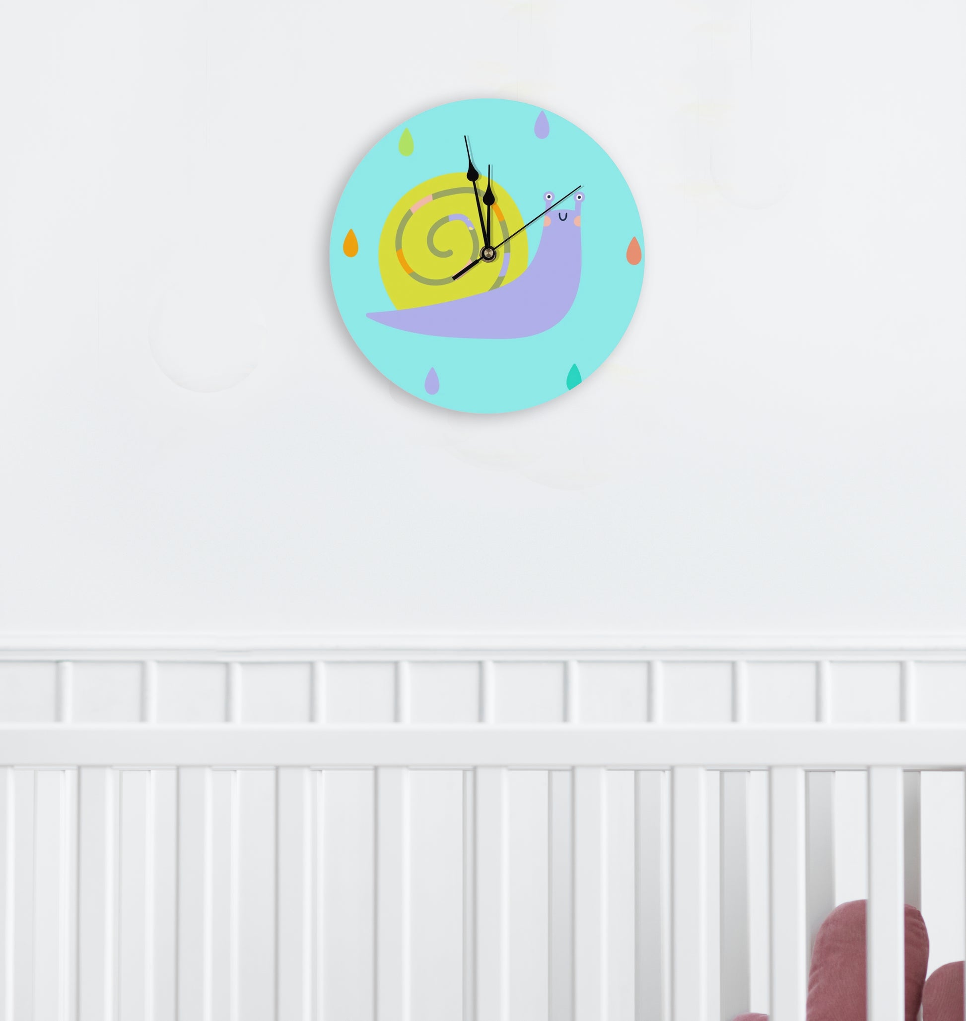 BABY SNAIL Wood Wall Clock - Premium Wall Clock from The Wishful Fish KIDS - Just $19! Shop now at The Wishful Fish Kids