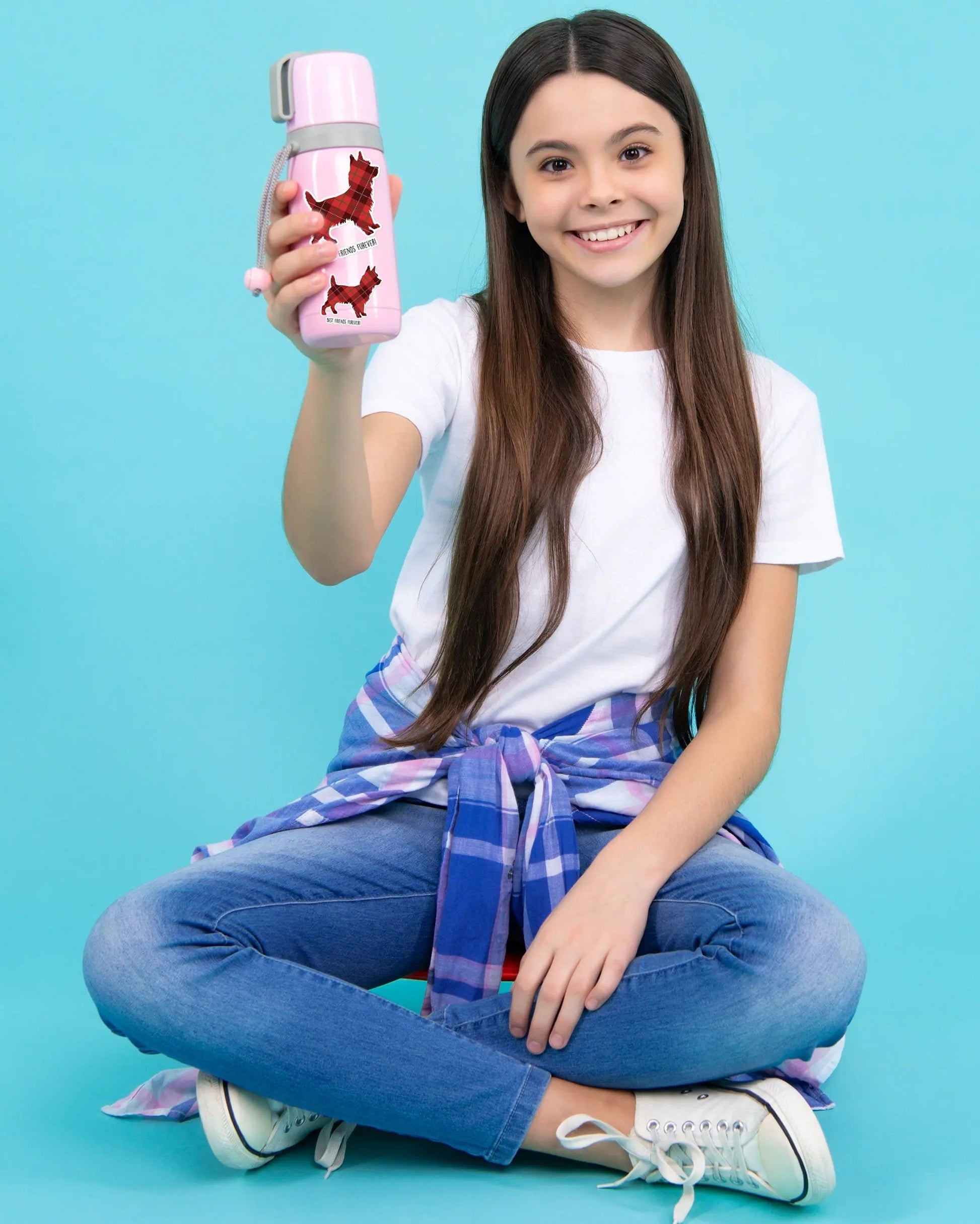 This sticker brings cozy vibes and canine cuteness to notebooks, water bottles, laptops, and more. SHOP Now at the Wishful Fish KIDS