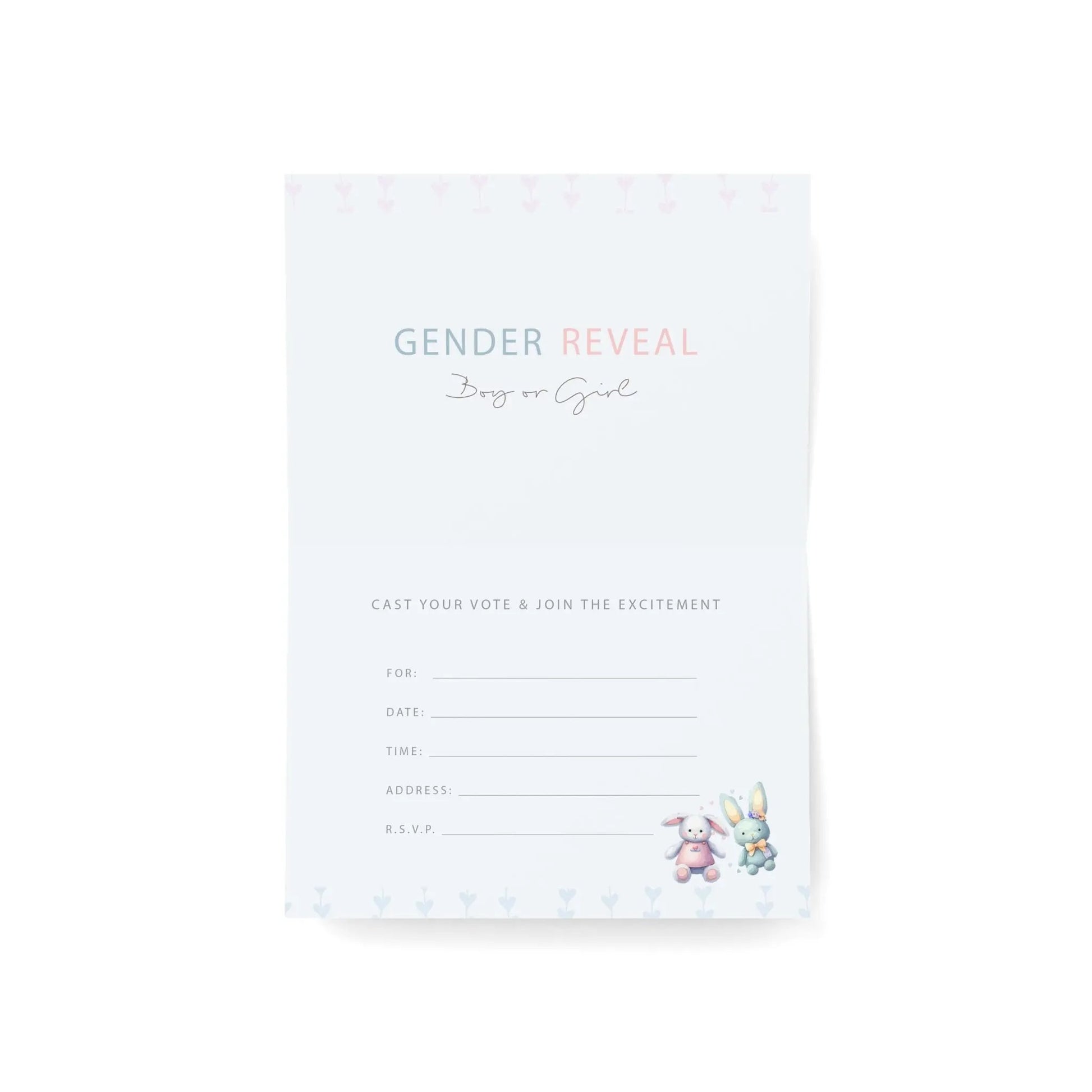 A charming way to invite your guests to the big reveal! Order TODAY! SHOP Now at The Wishful Fish KIDS