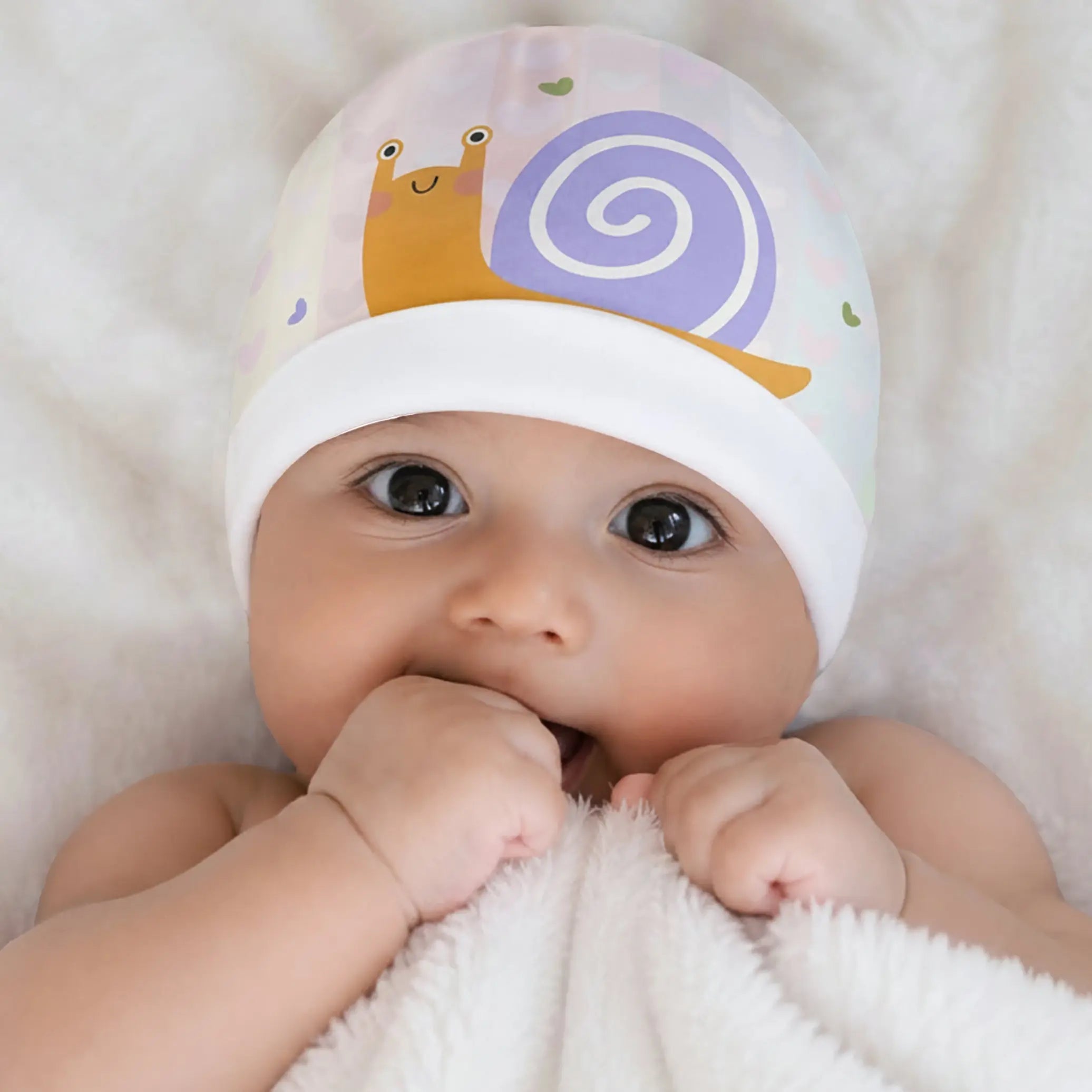 Baby Beanie Hat Snails Design — Soft, Comfy Everyday Essential for Little Ones The Wishful Fish Kids