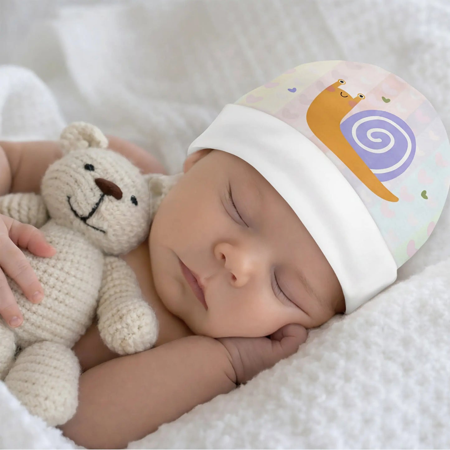 Baby Beanie Hat Snails Design — Soft, Comfy Everyday Essential for Little Ones The Wishful Fish Kids